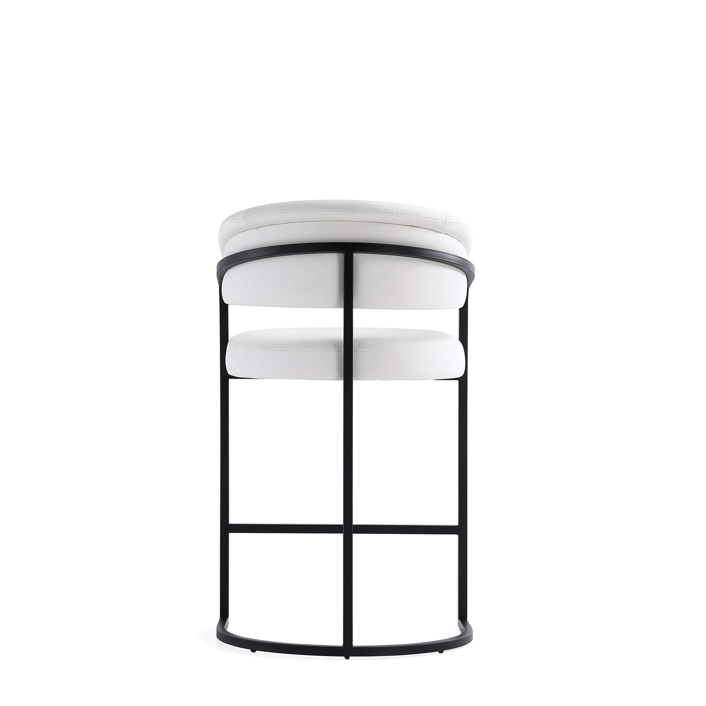 Manhattan Comfort Augusta Modern Leatherette Upholstered Barstool and Counter Stool - Set of 2