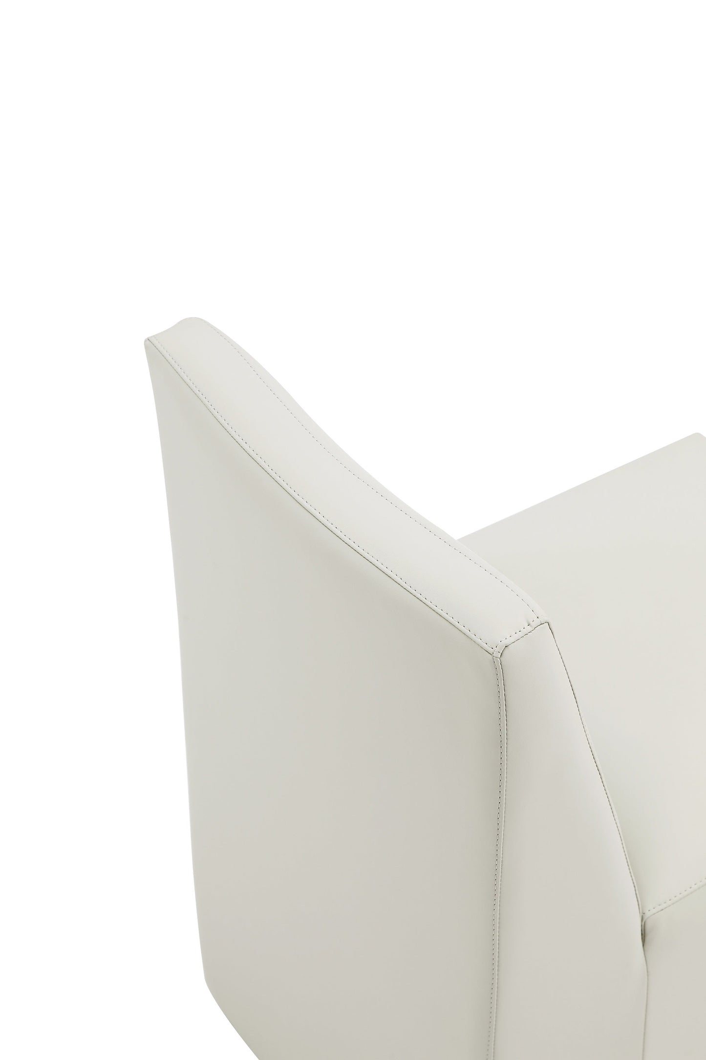 Manhattan Comfort Anna Modern Square Faux Leather Dining Chair in Light Stone Grey (Set of 2) 2-DC058-ST