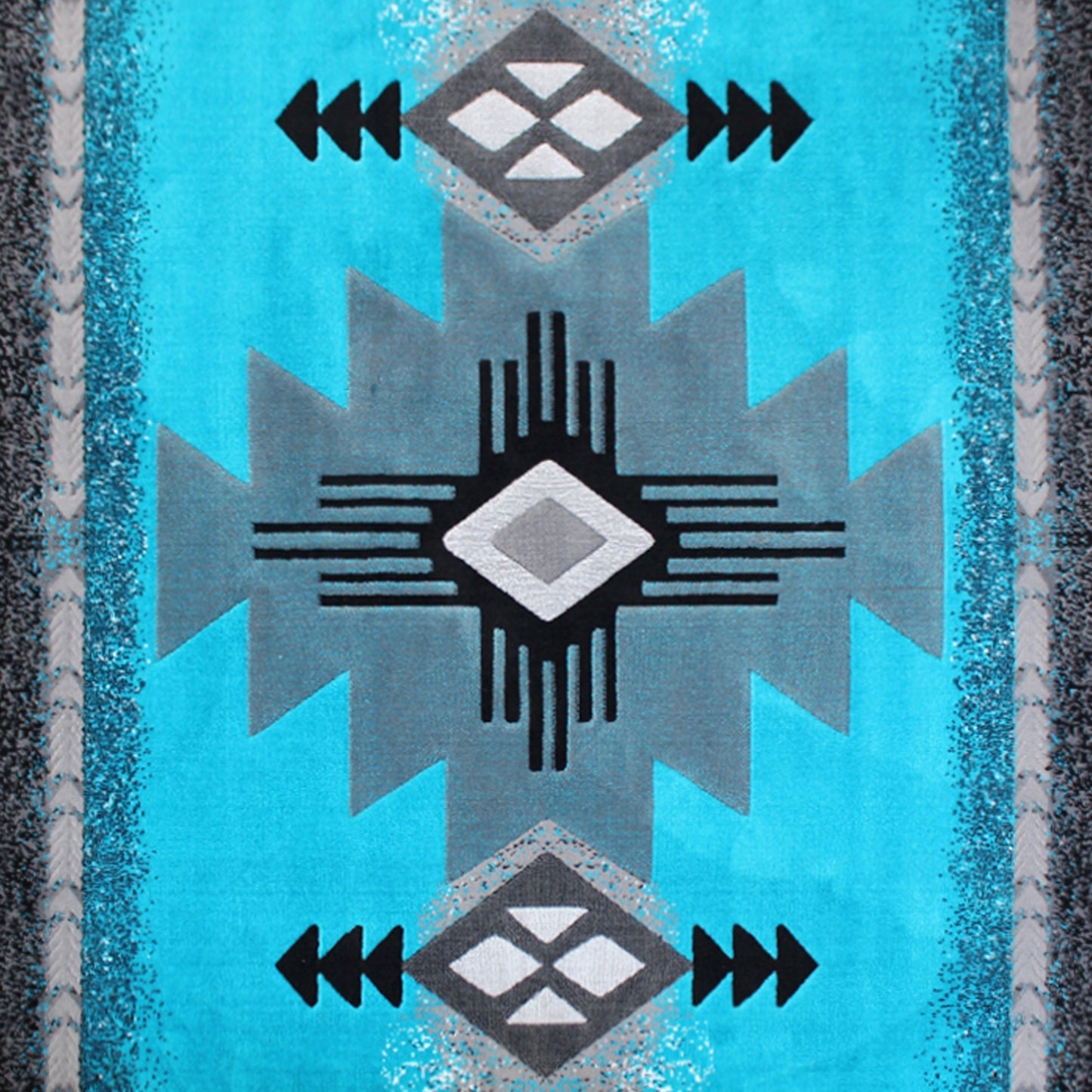 6x9 Rustic Turquoise Area Rug ACD-RGC318-69-TQ-GG