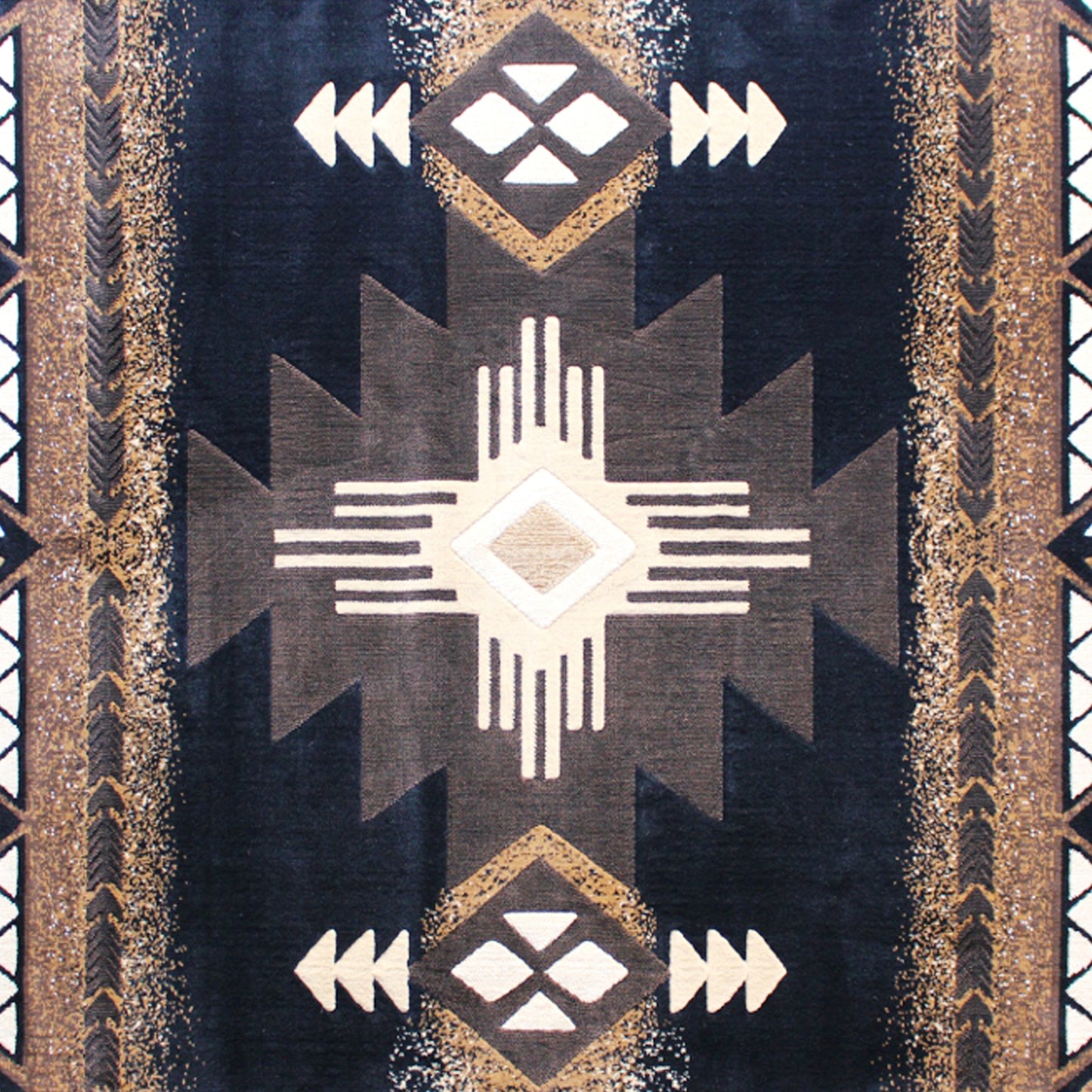 5x7 Rustic Black Area Rug ACD-RGEMQ9-57-BK-GG