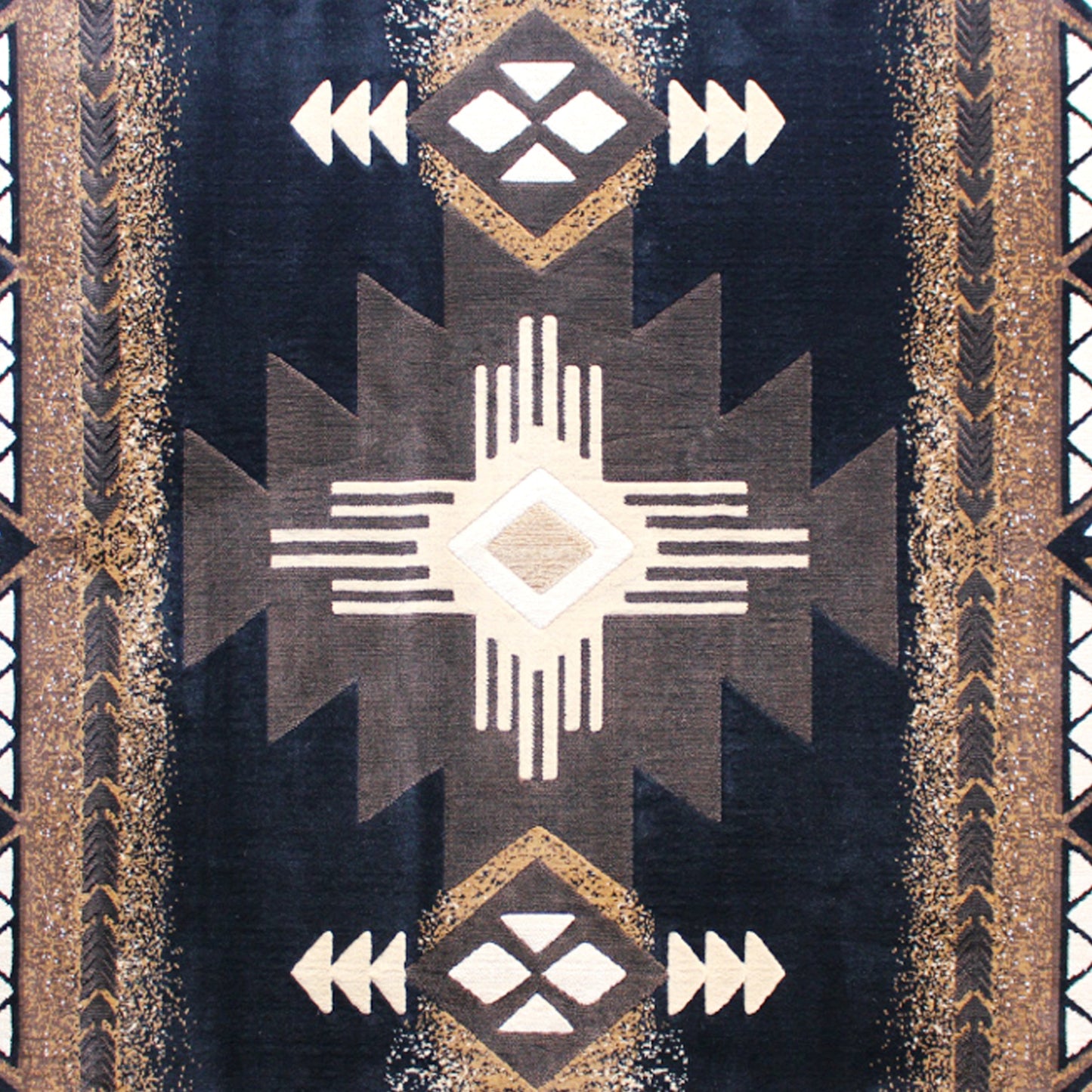 8x10 Rustic Black Area Rug ACD-RGY9S1-810-BK-GG