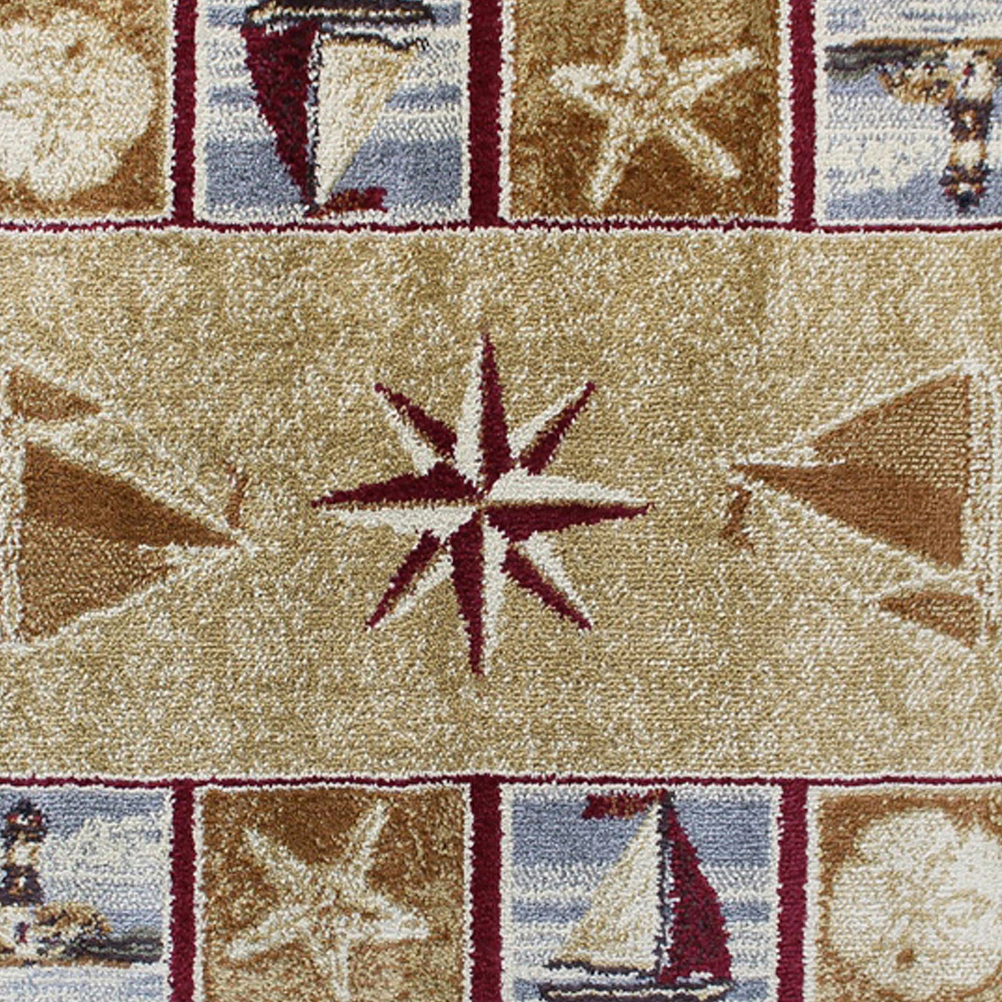 Beige 2x3 Nautical Area Rug ACD-RGZ8758-23-BG-GG