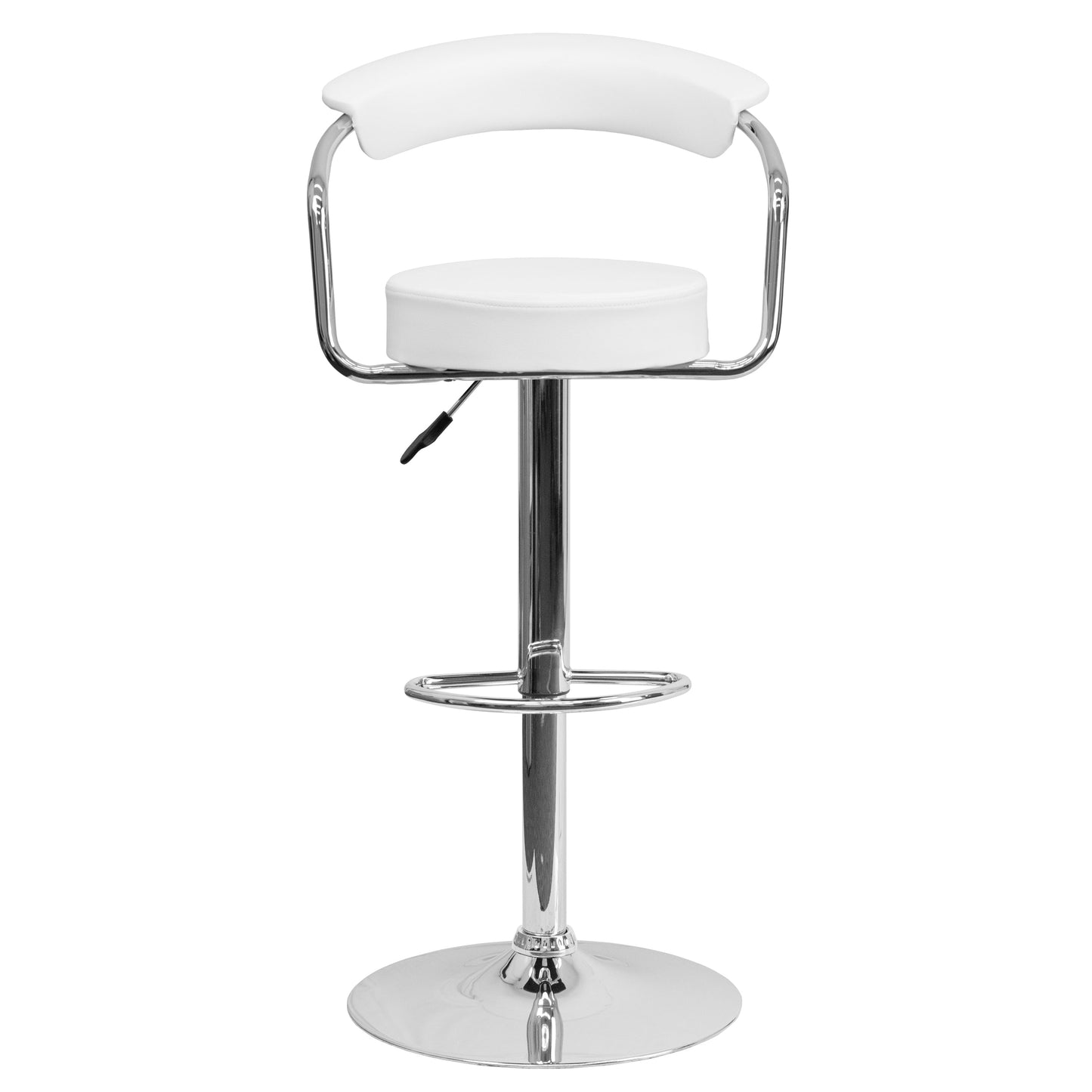 White Vinyl Barstool CH-TC3-1060-WH-GG