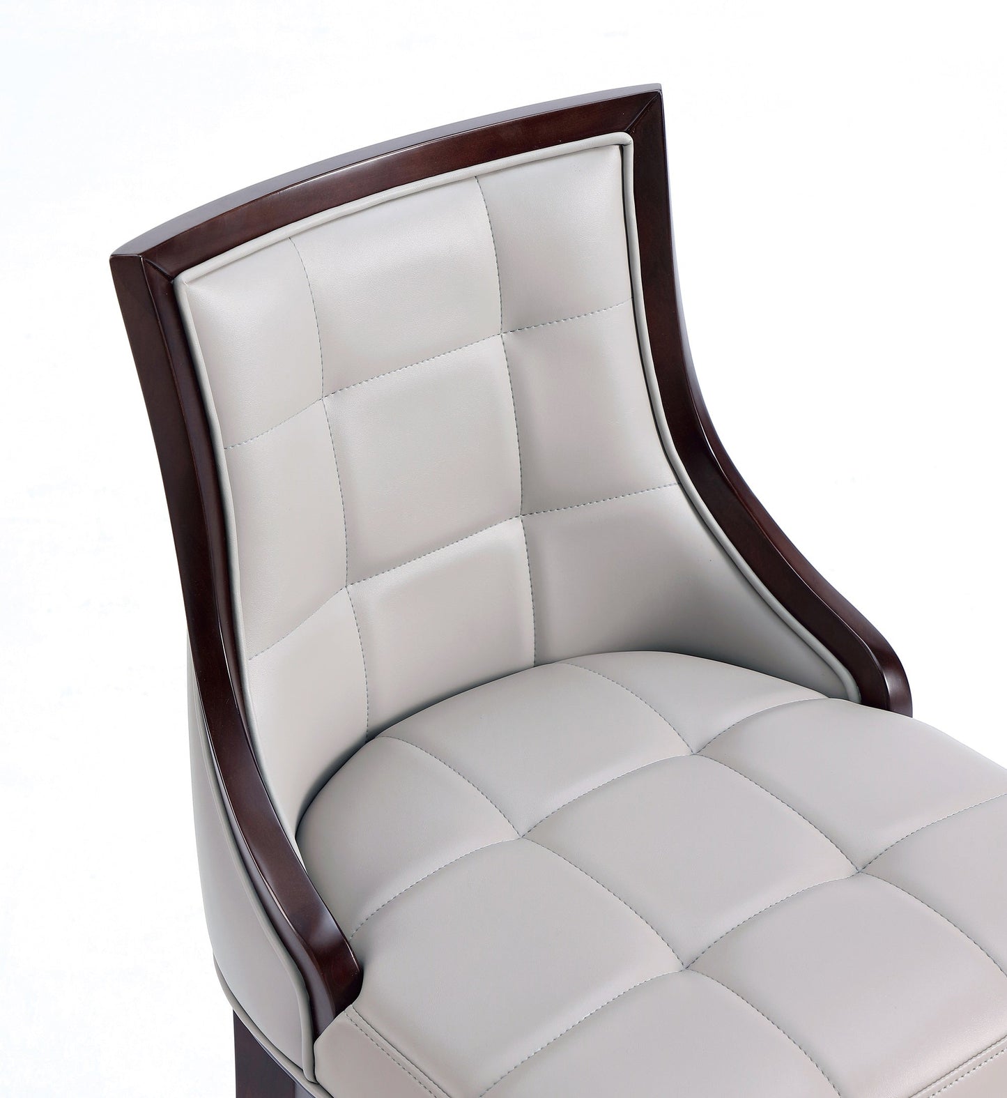 Manhattan Comfort Fifth Avenue Faux Leather Counter Stool in Light Grey CS012-LG