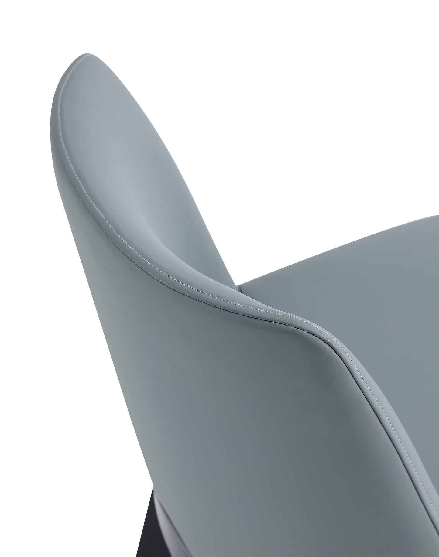 Manhattan Comfort Gansevoort Modern Faux Leather Dining Chair in Pewter (Set of 2) DC051-PT