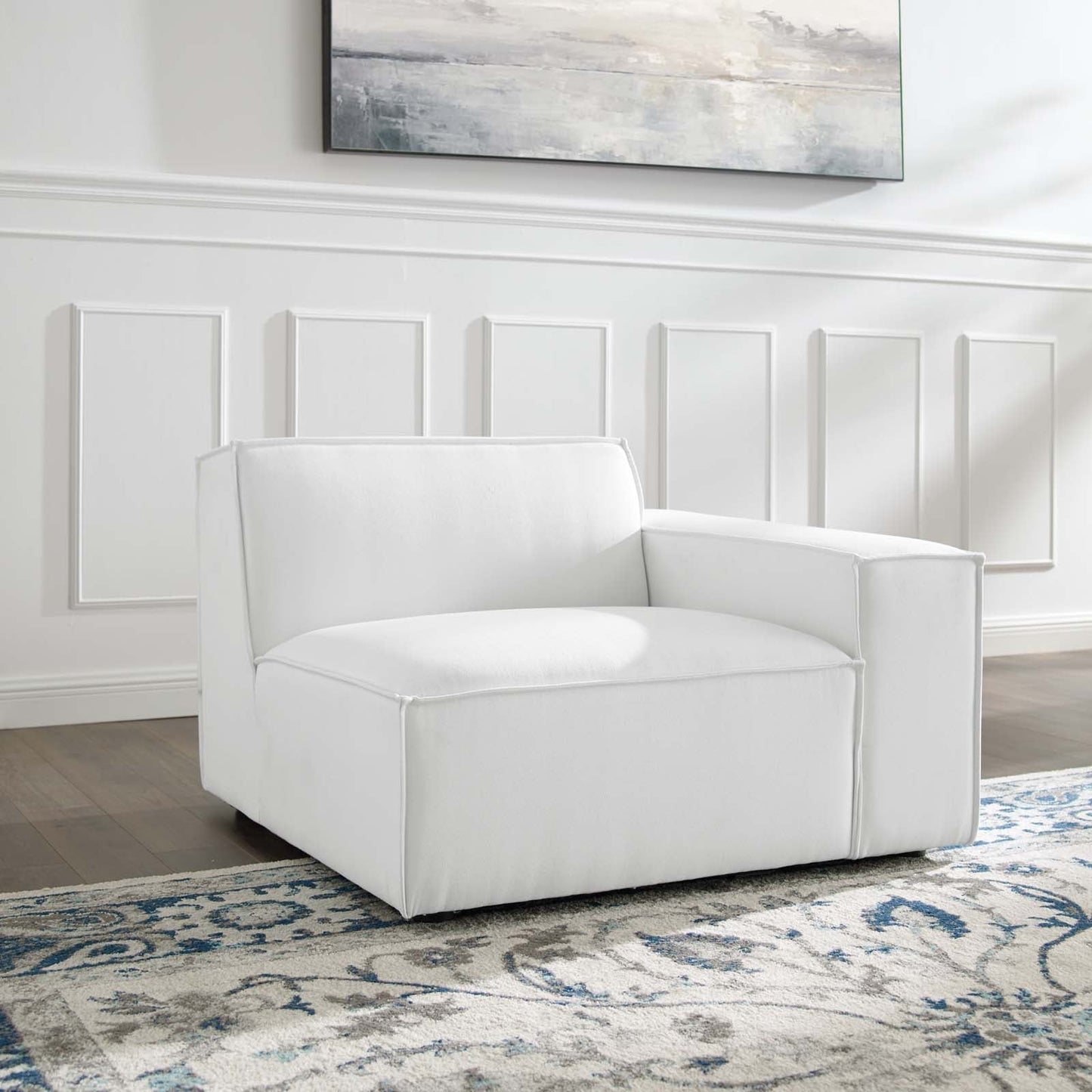 Restore Right-Arm Sectional Sofa Chair White EEI-3870-WHI