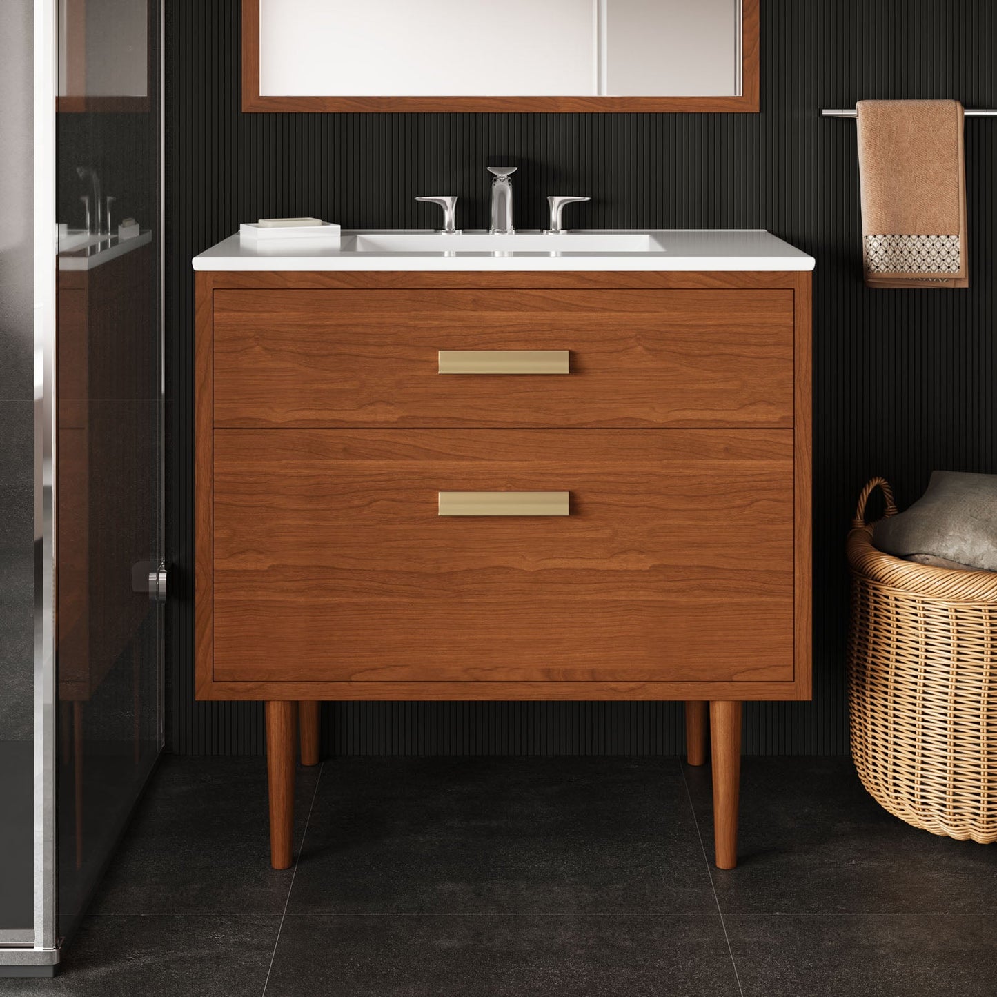 Cassia Bathroom Vanity Natural White