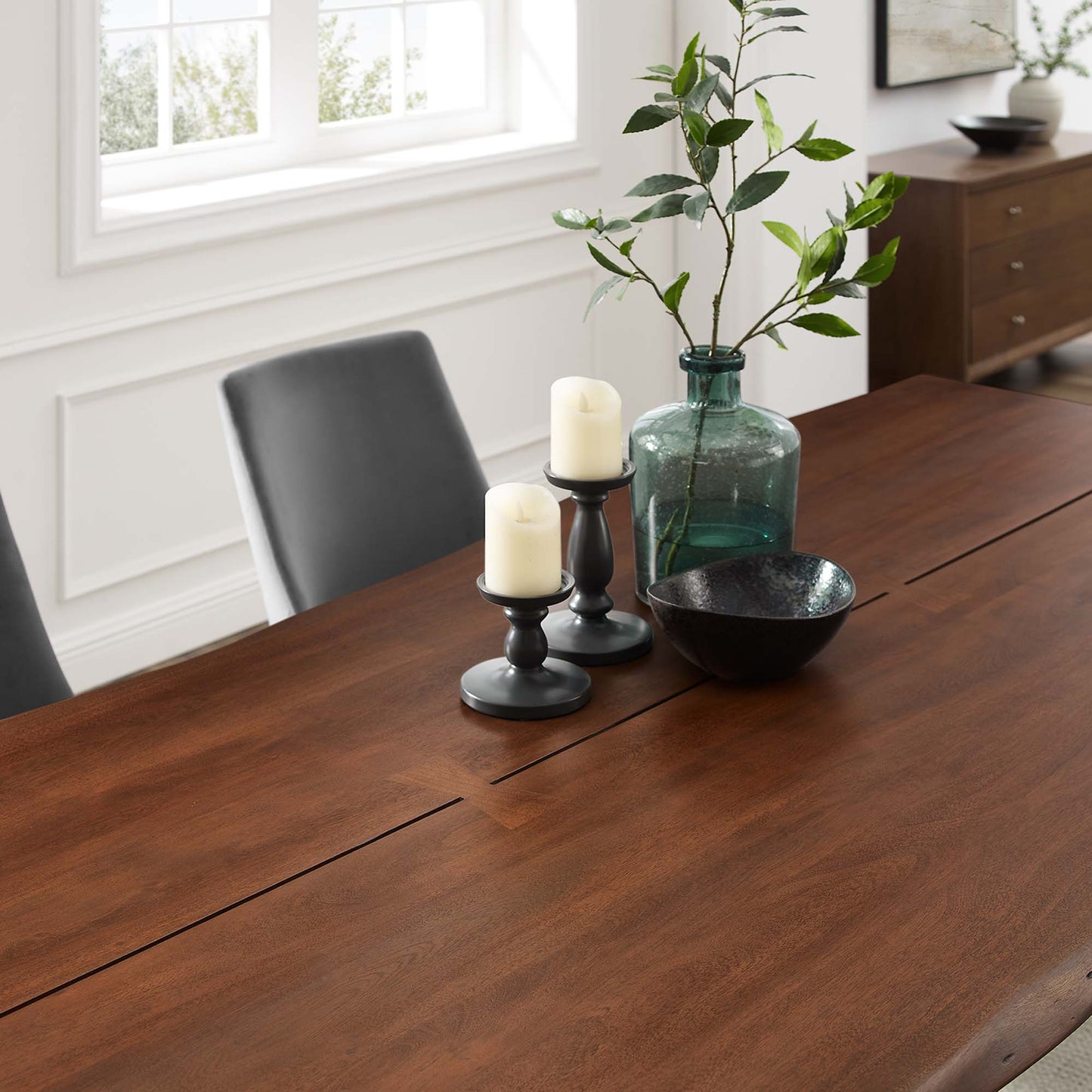Ardor 96" Live Edge Acacia Wood Acacia Wood Dining Table by Modway EEI-6072-GLD-WAL