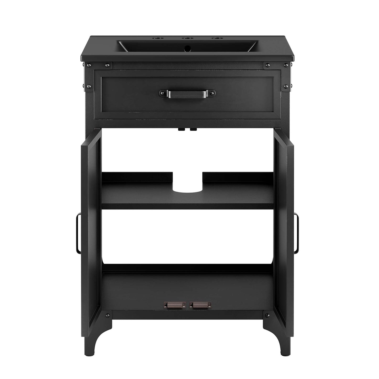 Steamforge 24" Bathroom Vanity by Modway EEI-6414-BLK-BLK