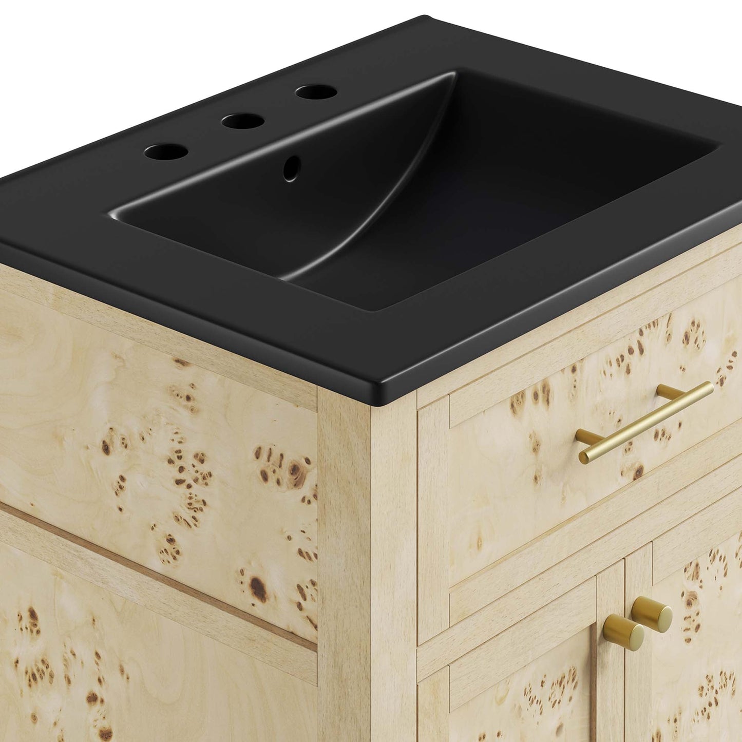 Elysian 24" Wood Bathroom Vanity by Modway EEI-6441-BLK-BUR