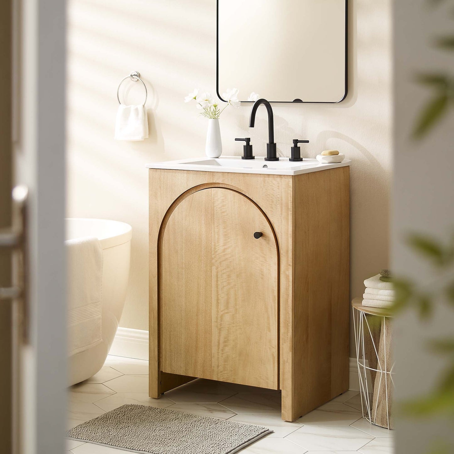Appia 24" Bathroom Vanity Cabinet (Sink Basin Not Included) by Modway EEI-6539-OAK