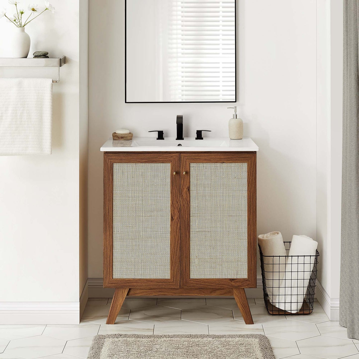Soma 30” Bathroom Vanity Cabinet (Sink Basin Not Included) by Modway EEI-6587-WAL