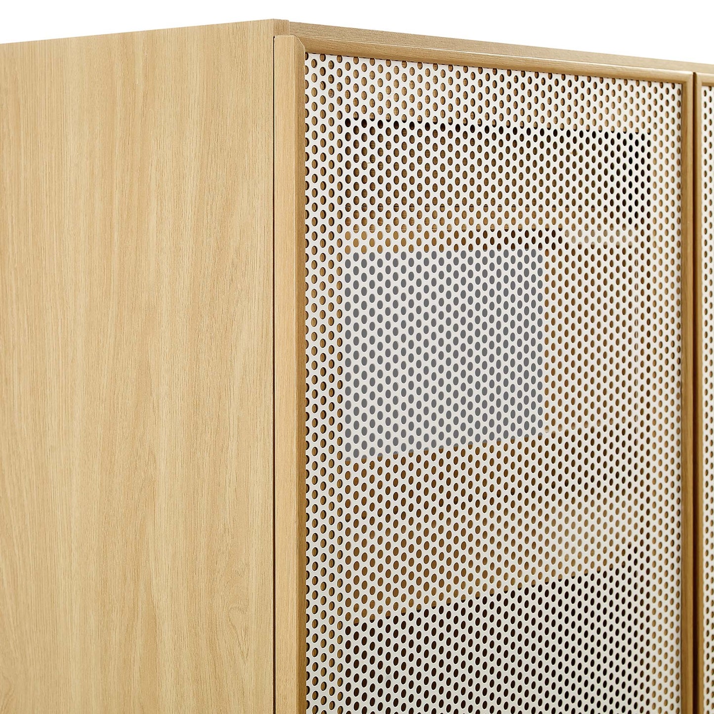 Calla 36" Perforated Metal Bathroom Vanity Cabinet (Sink Basin Not Included) by Modway EEI-6622-OAK