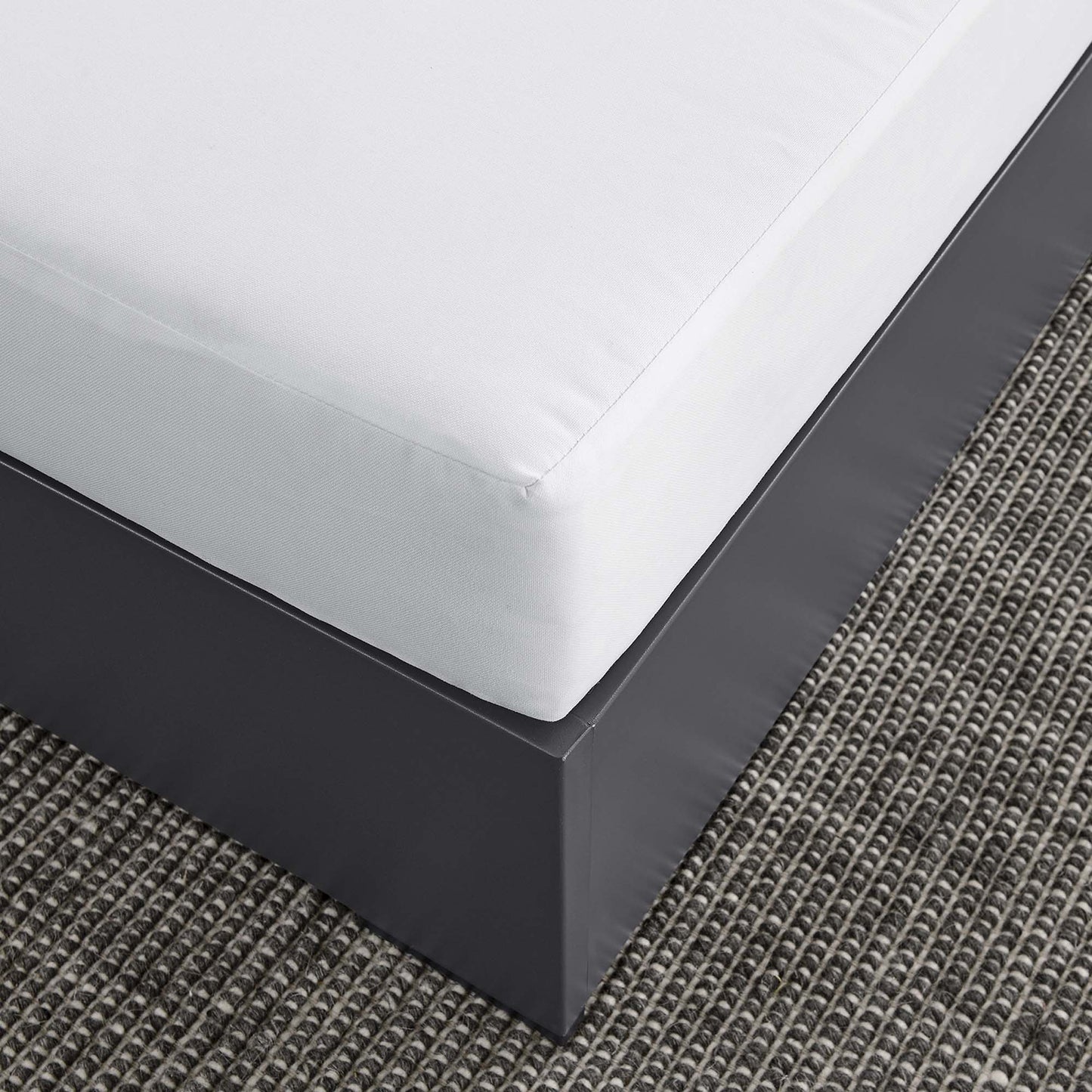 Tahoe Outdoor Patio Powder-Coated Aluminum Ottoman by Modway EEI-6627-GRY-WHI