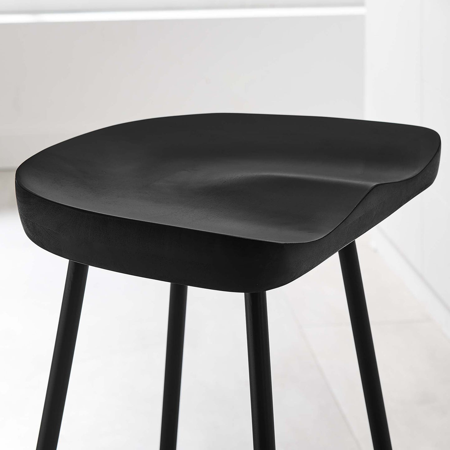 Concord Backless Wood Counter Stools Set of 2 by Modway EEI-6741-BLK