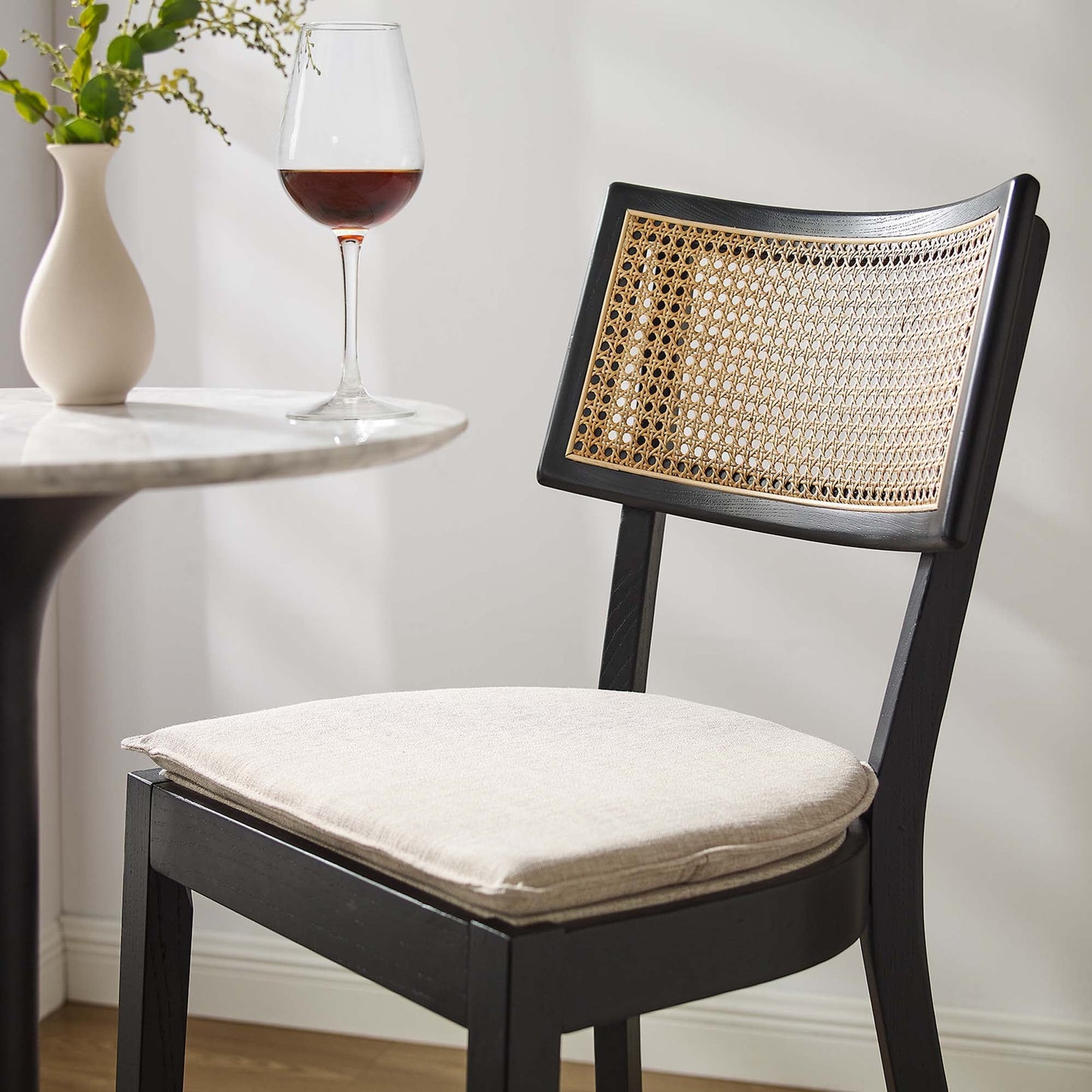 Caledonia Wood Bar Stools Set of 2 by Modway EEI-6820-BLK-BEI