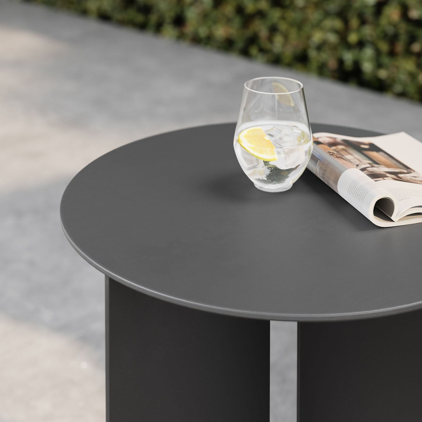 Tecton Outdoor Patio Aluminum Side Table by Modway EEI-6946-CHA