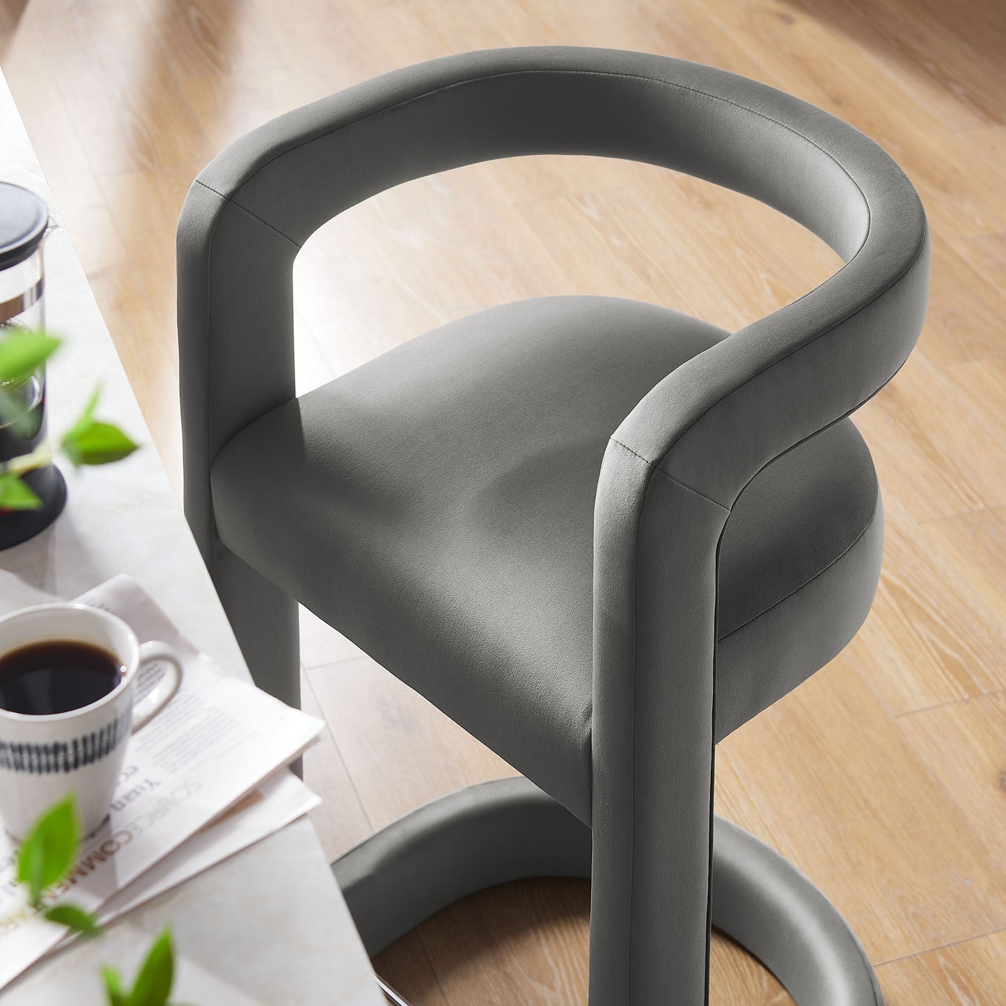 Winslow Performance Velvet Counter Stool by Modway EEI-7107-STG