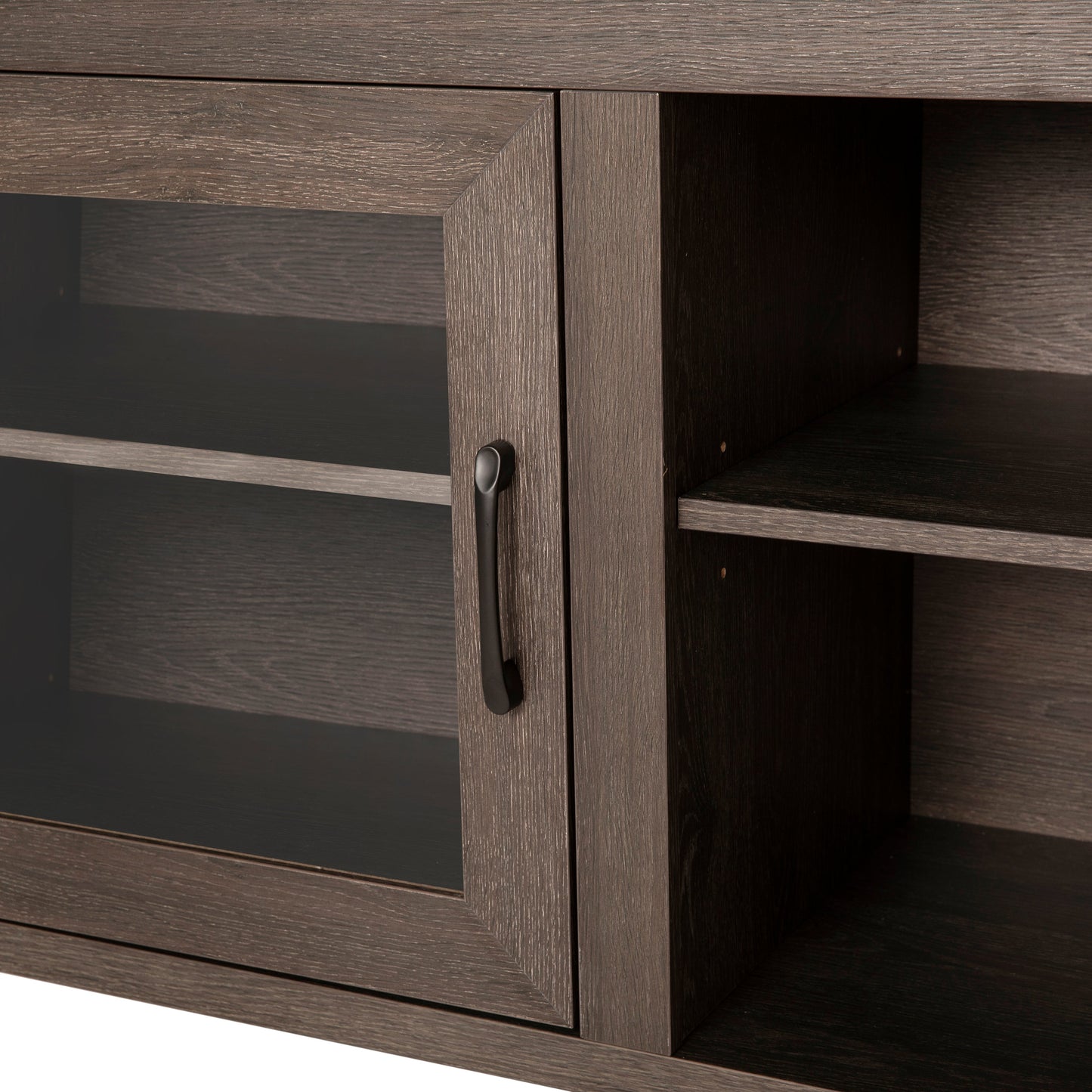 65" Glass Door TV Stand - Modern Design with Multiple Finish Options