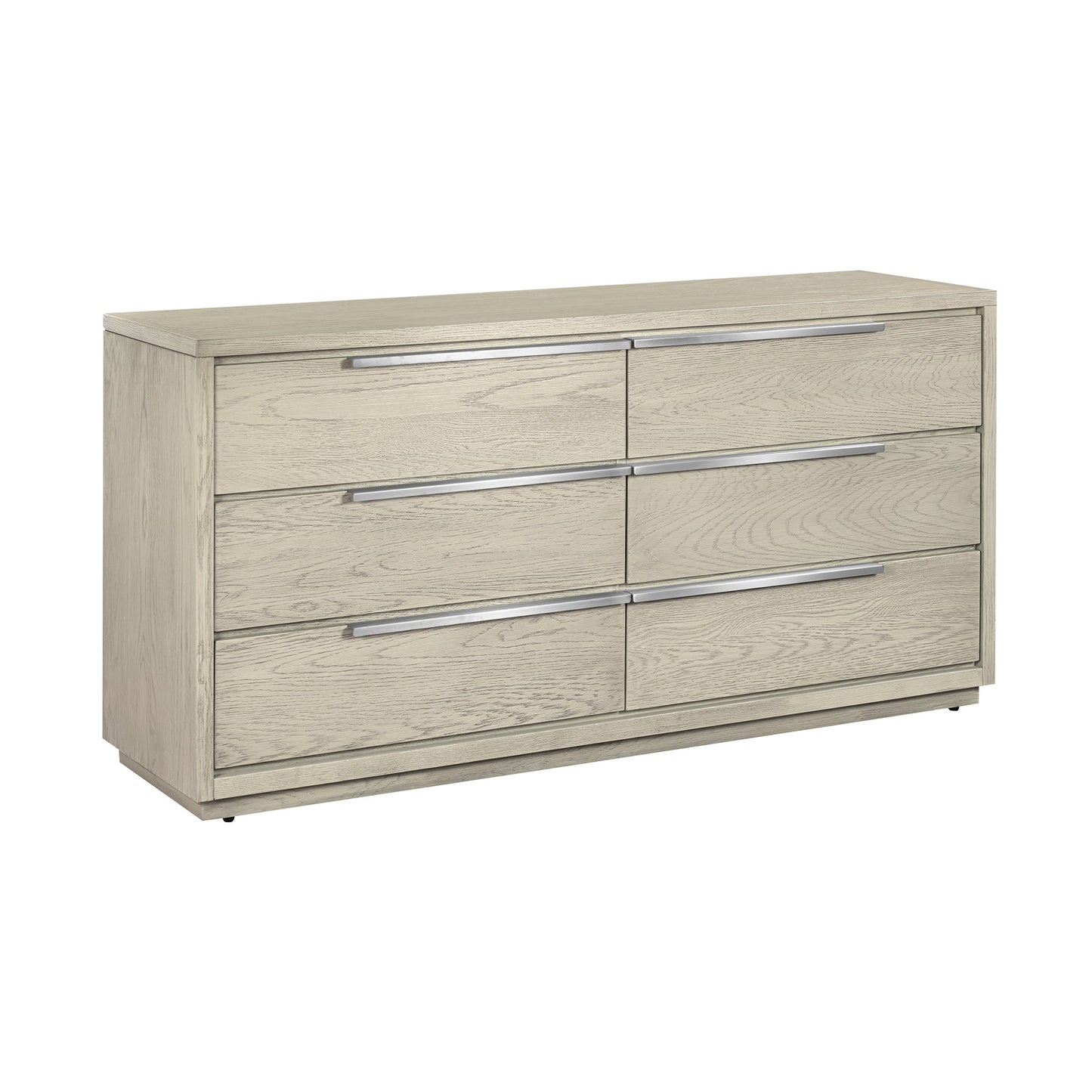 Abbey 6 Drawer Dresser in Gray Oak Wood