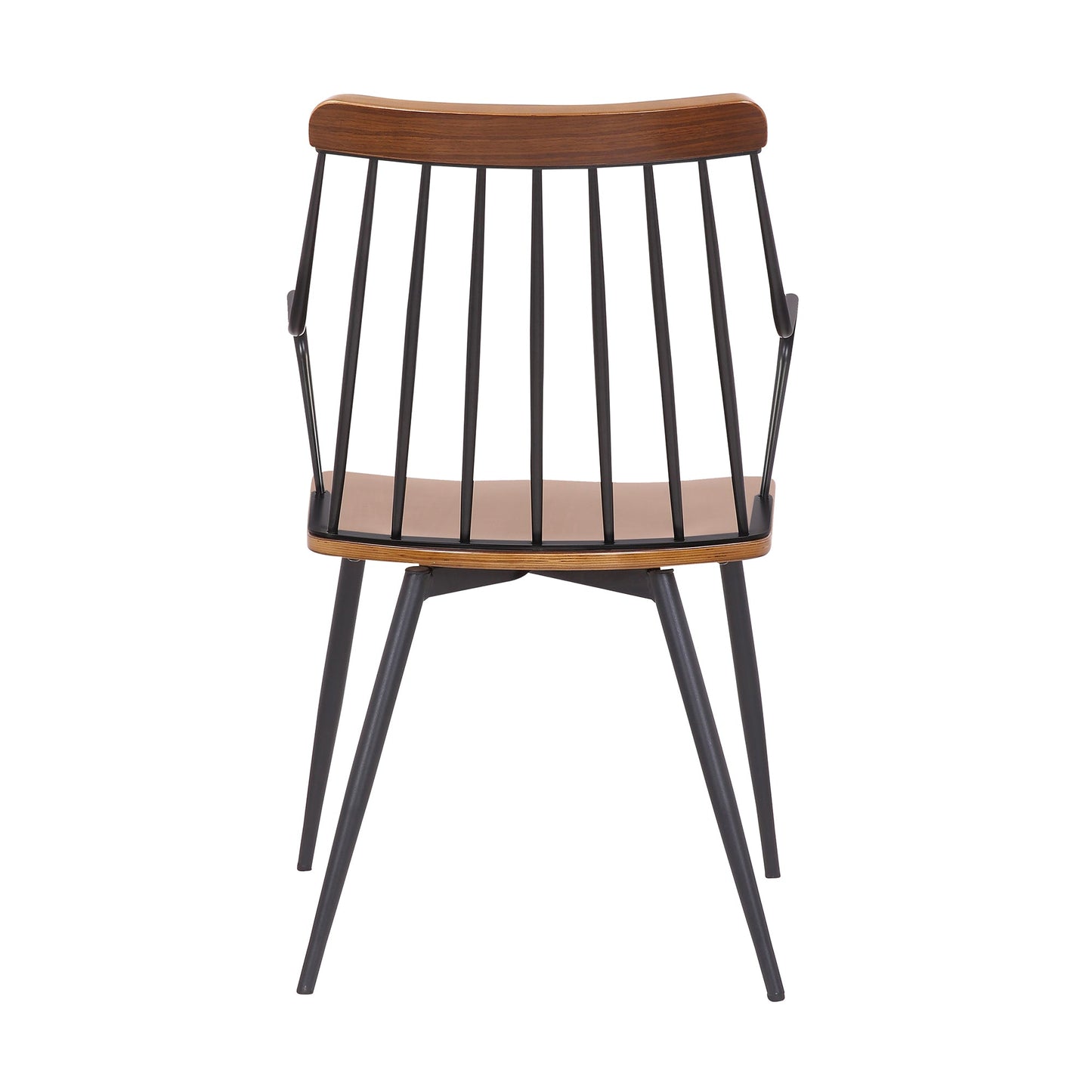 Alcott Contemporary Walnut and Metal Dining Room Chair