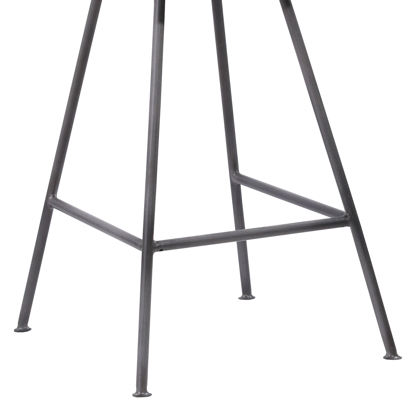 Coronado Contemporary 26" Counter Height Barstool in Brushed Gray Powder Coated Finish and Gray Faux Leather