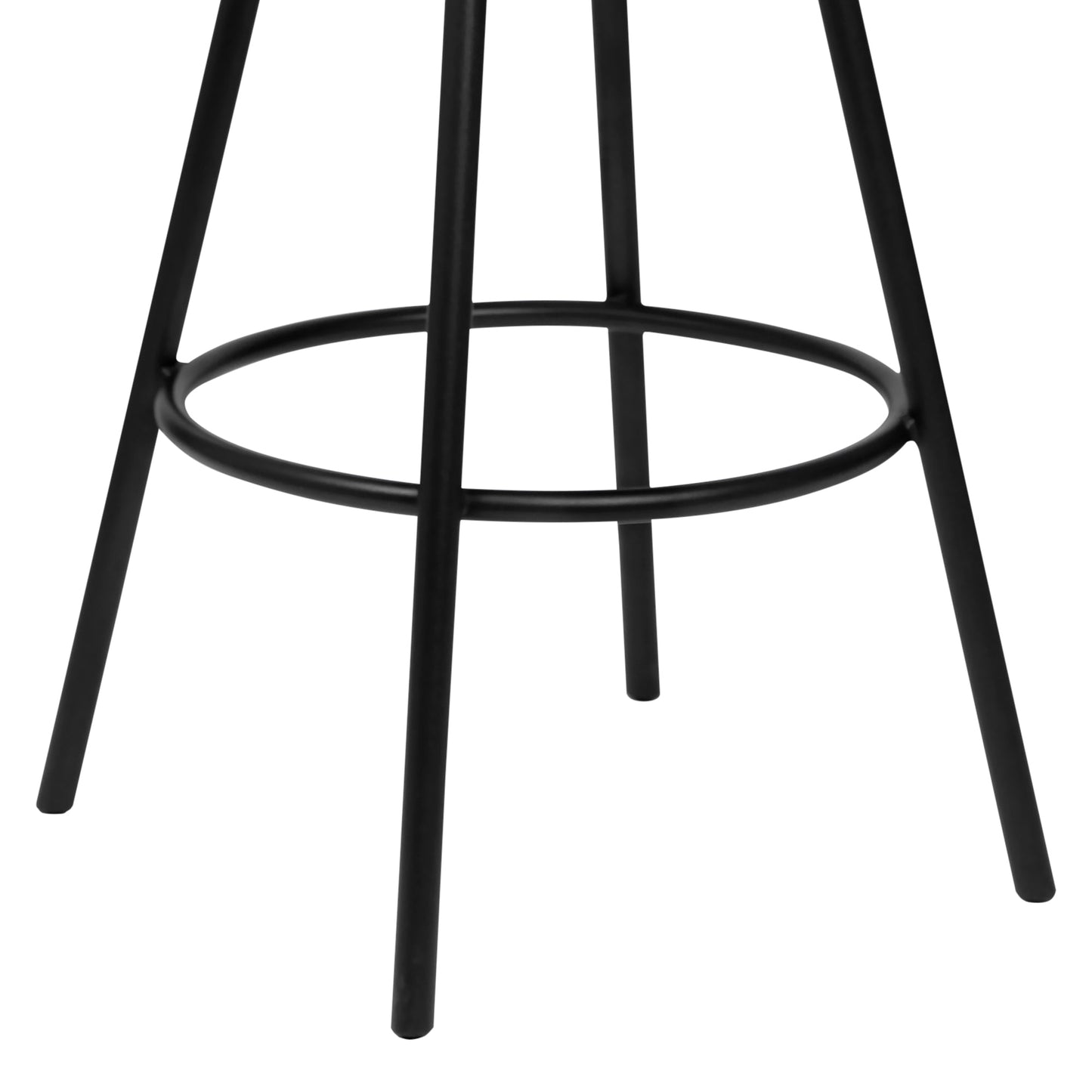 Dover 26" Counter Height Barstool in Faux Leather and Matte Black Finish