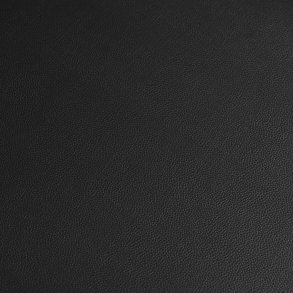 Kash Upholstered Dining Chair in Black Faux Leather with Black Metal Legs - Set of 2