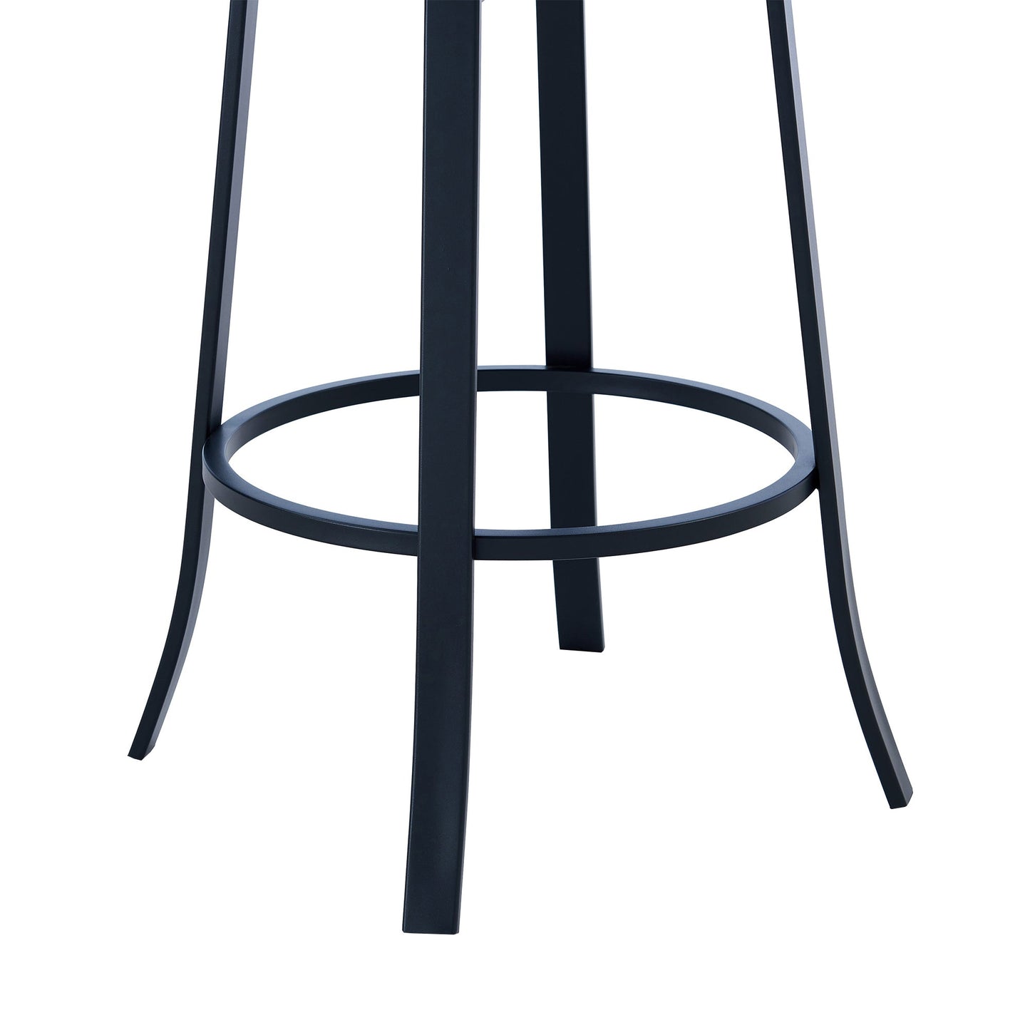 Lola Contemporary 30" Bar Height Barstool in Brushed Stainless Steel and Faux Leather