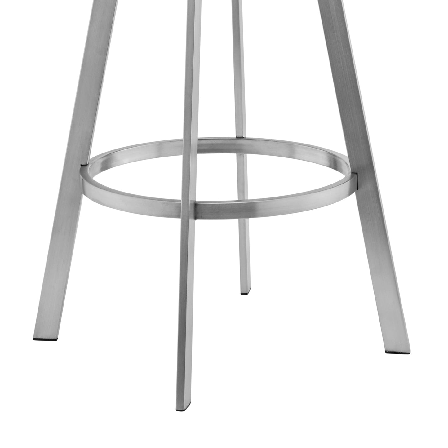 Livingston Gray Faux Leather and Metal Swivel Bar Stool