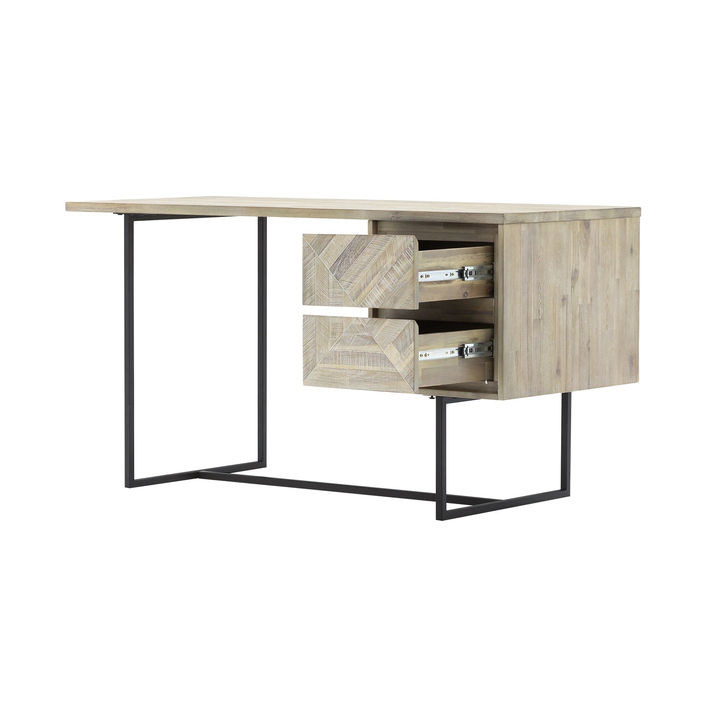 Peridot 2 Drawer Desk in Natural Acacia Wood
