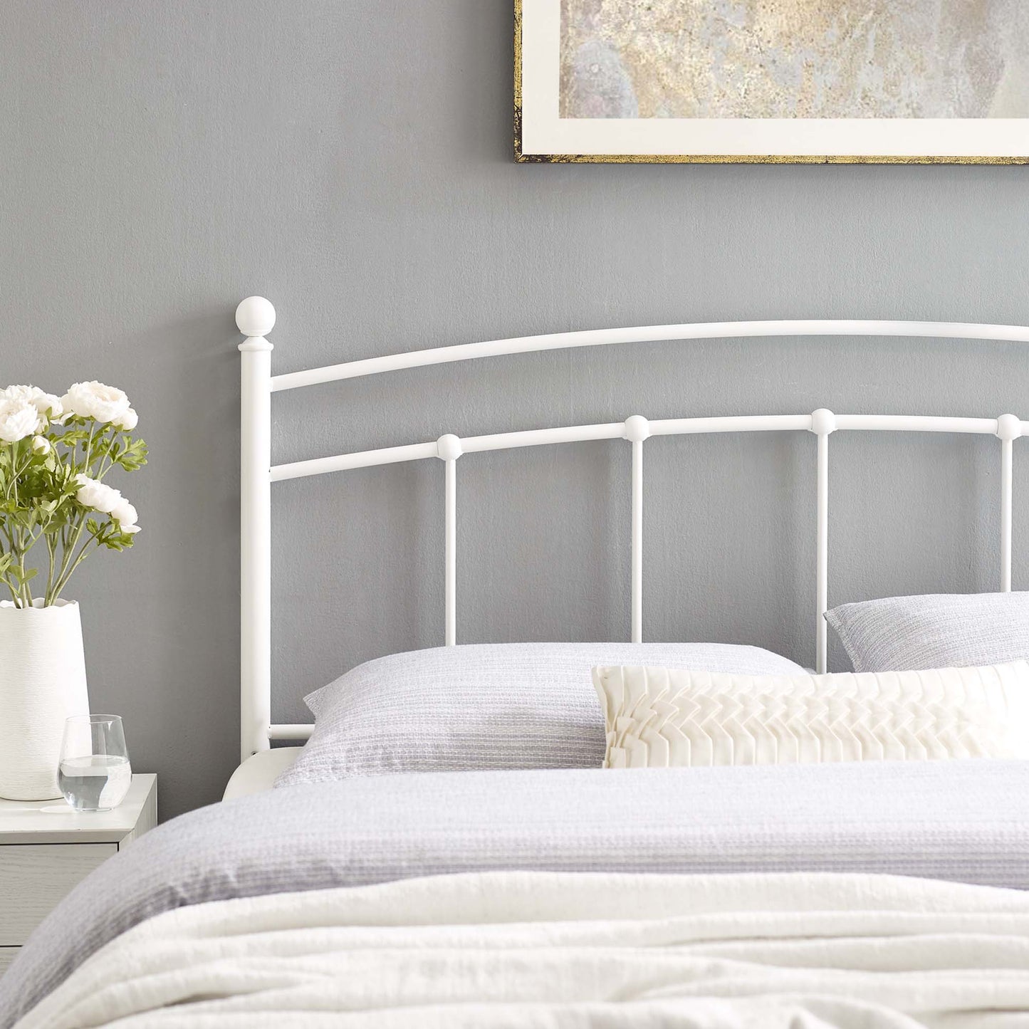 Abigail Metal Headboard by Modway - Full, King, Queen, Twin - Various Colors