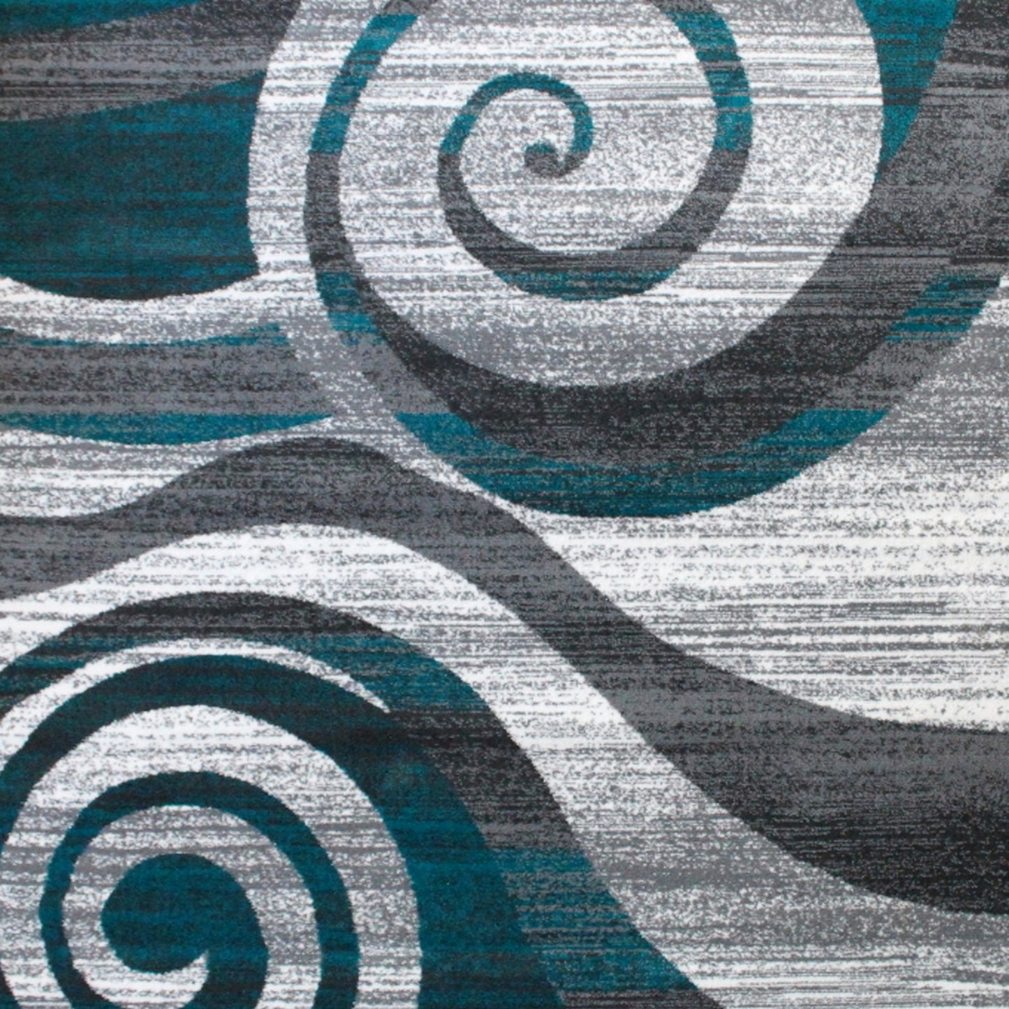 8x10 Turquoise Swirl Area Rug OKR-RG1103-810-TQ-GG