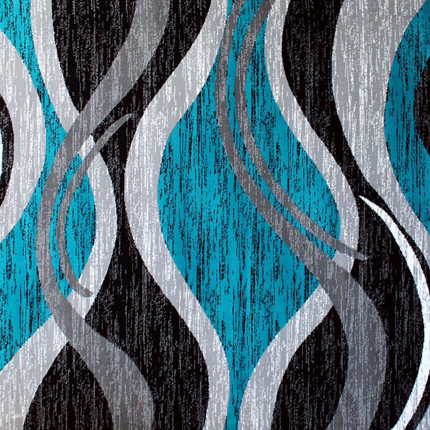 5x7 Turquoise Ripple Area Rug OKR-RG1109-57-TQ-GG