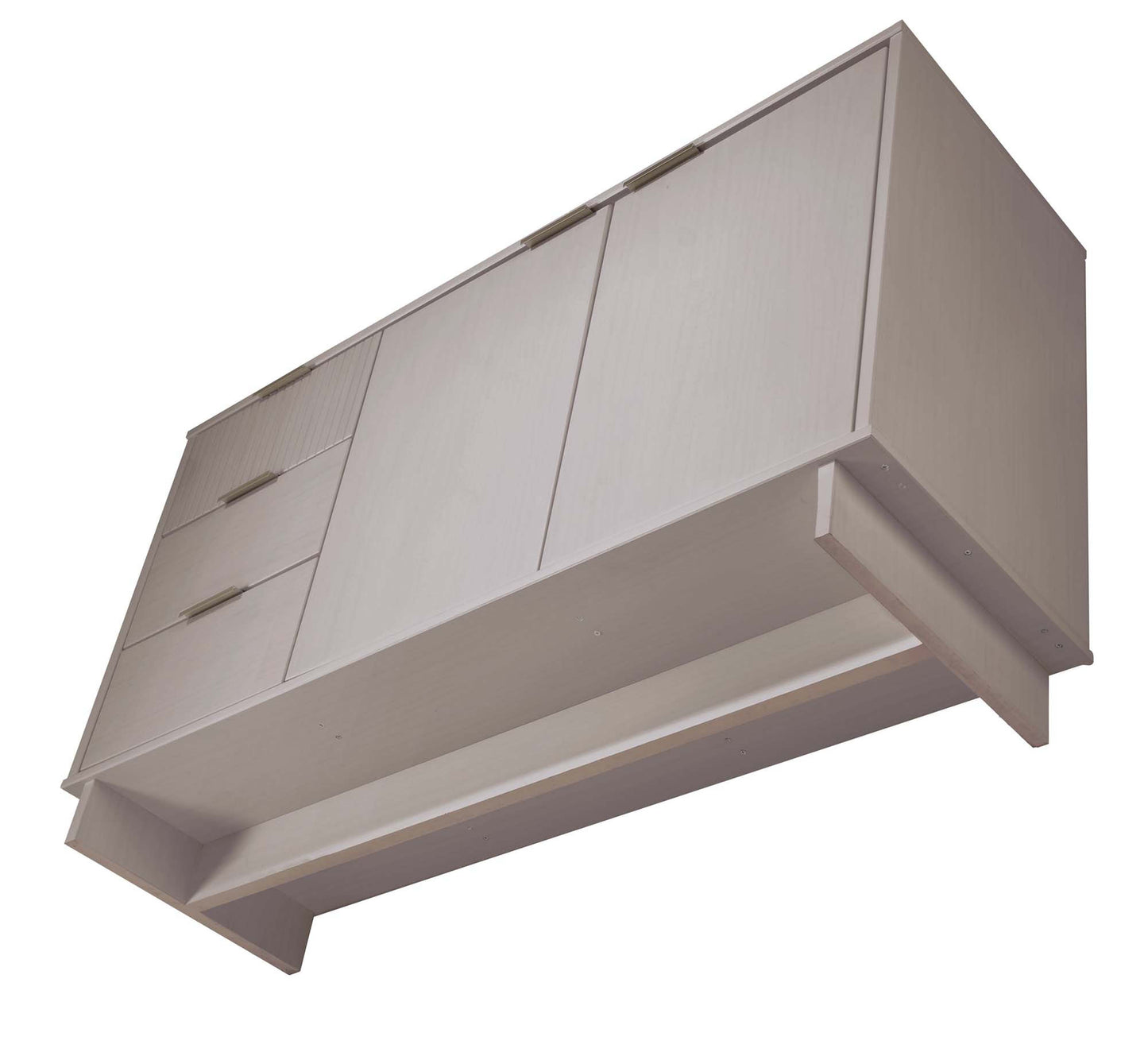 Manhattan Comfort Granville 55.07" Modern Sideboard with 3 Full Extension Drawers in Light Grey SB-5006