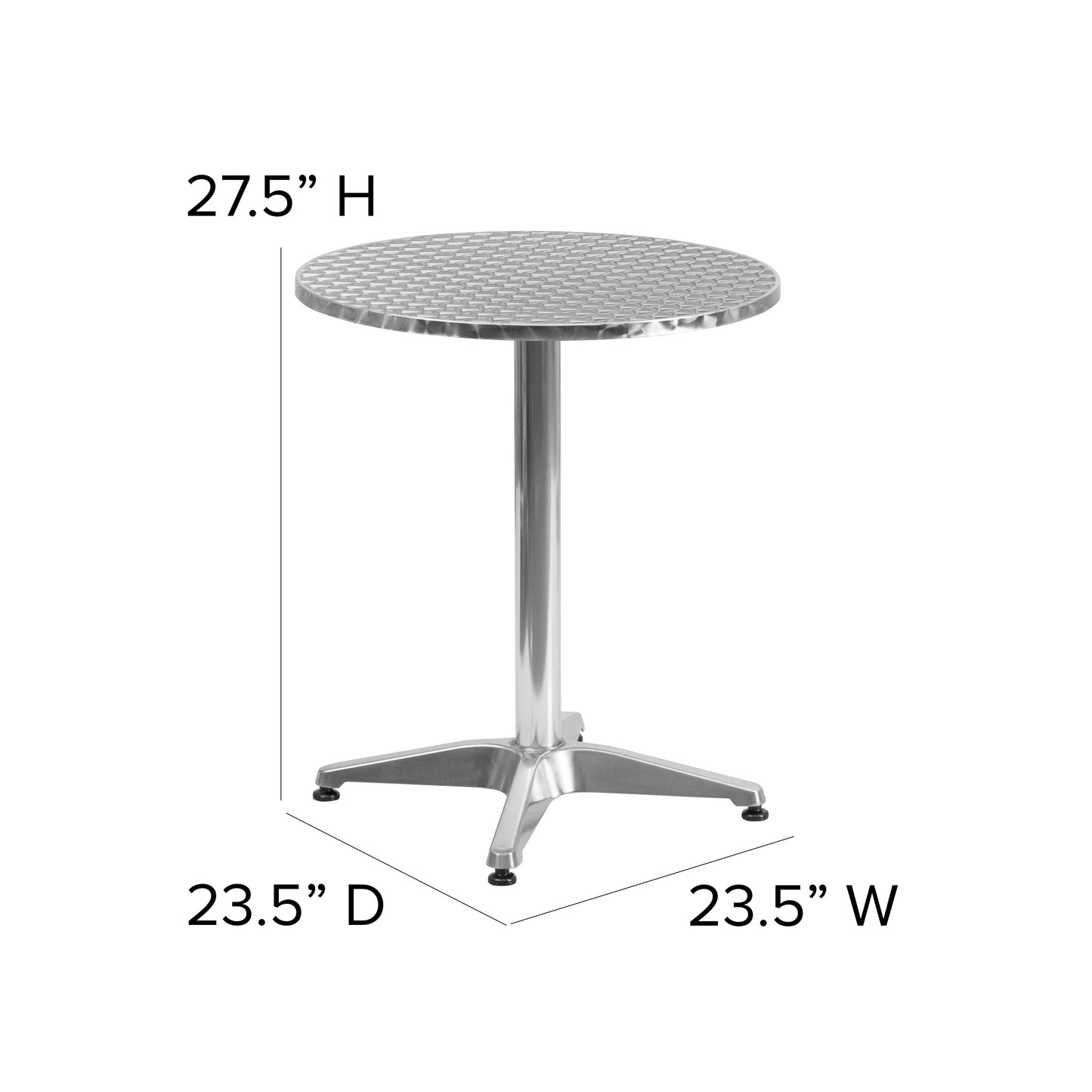 23.5RD Aluminum Table TLH-052-1-GG