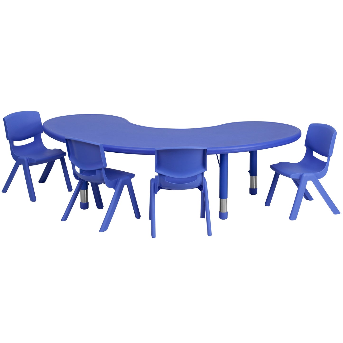 35x65 Blue Activity Table Set YU-YCX-0043-2-MOON-TBL-BLUE-E-GG