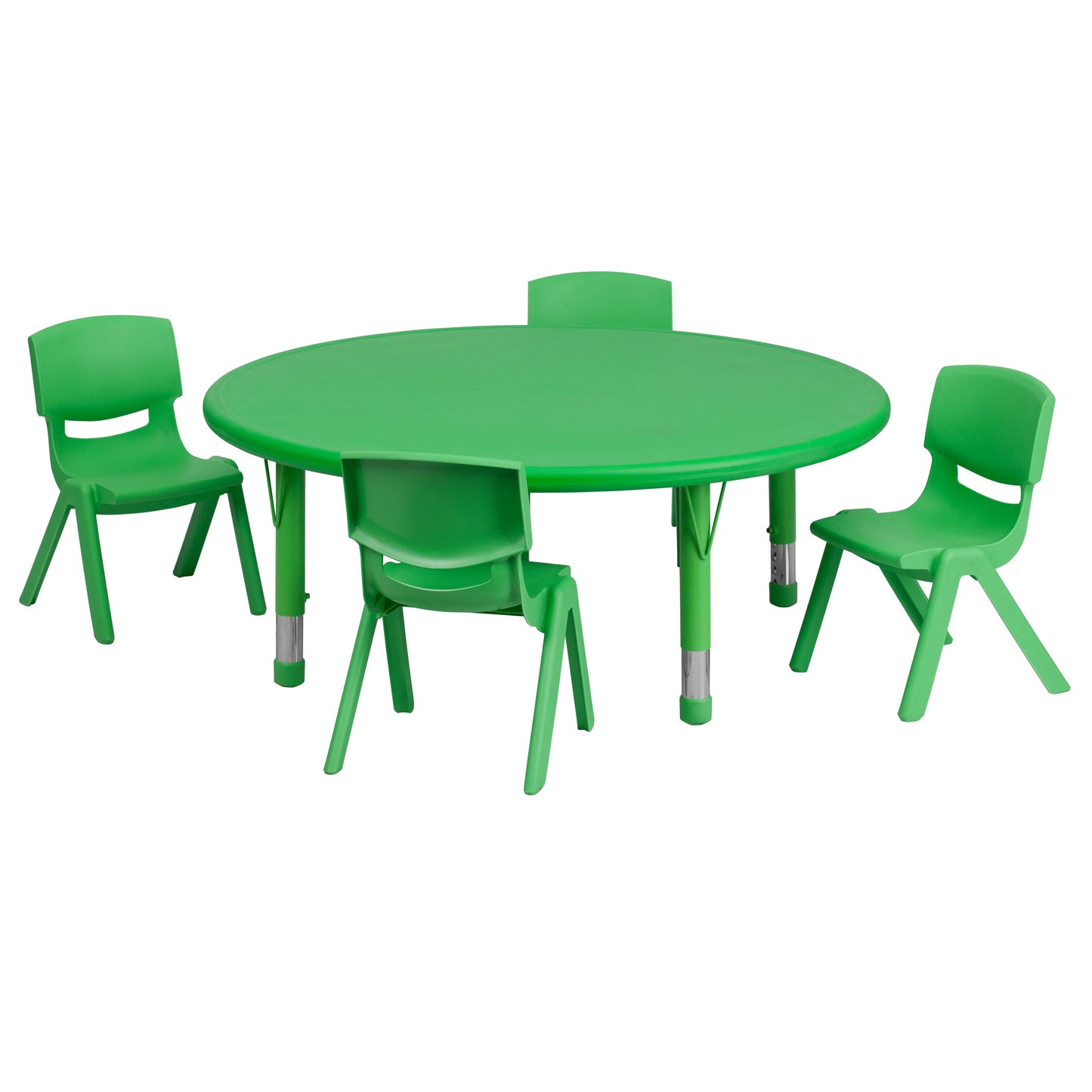 45RD Green Activity Table Set YU-YCX-0053-2-ROUND-TBL-GREEN-E-GG