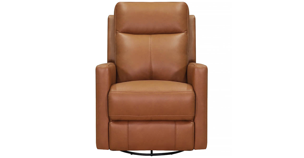 Vienna Manual Swivel Glider Leather Recliner