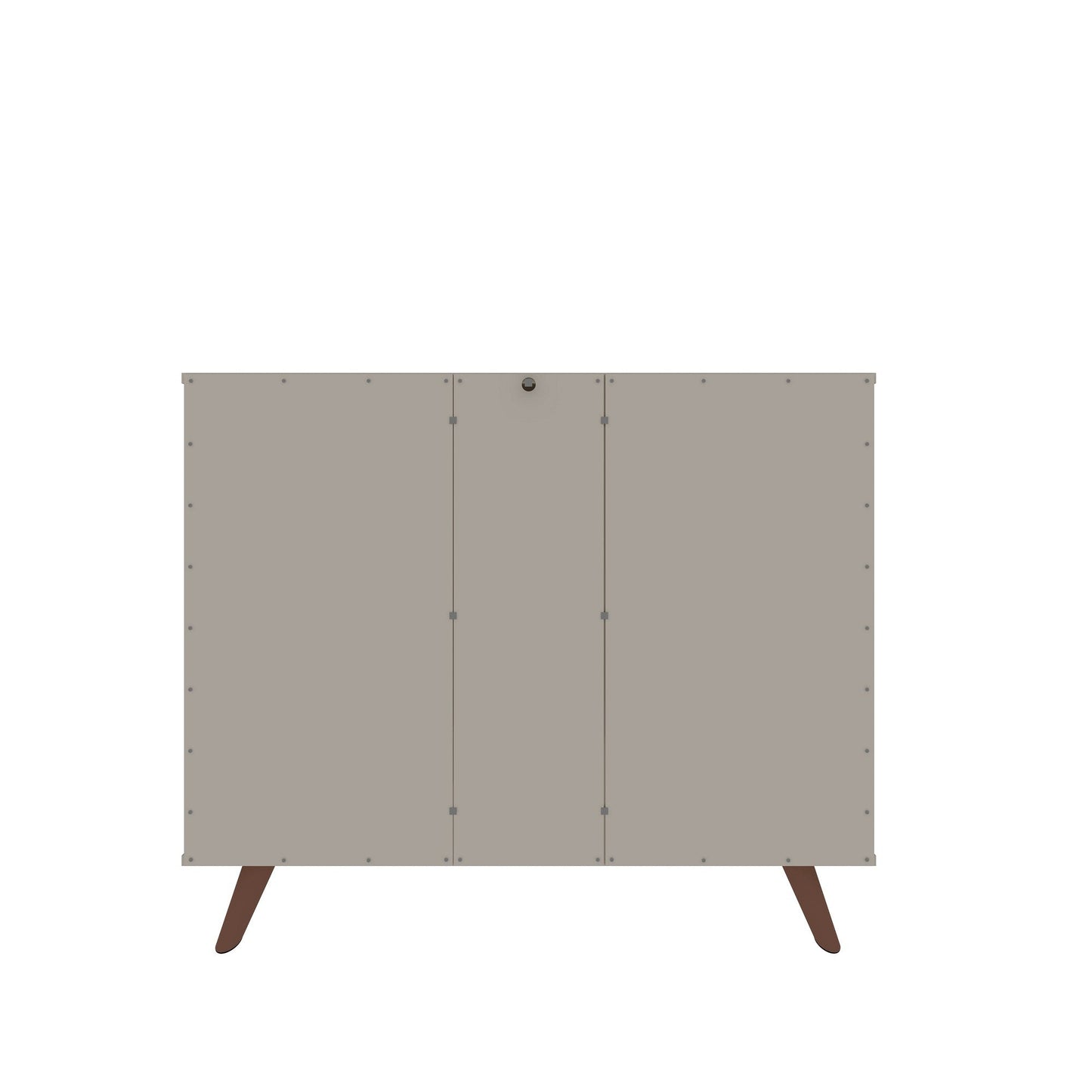 Manhattan Comfort Hampton 39.37 Buffet Stand Cabinet with 7 Shelves and Solid Wood Legs in Off White 16PMC6