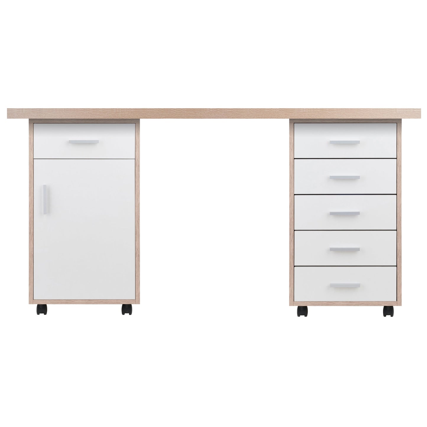 Kenner Storage Cabinet, 1-Drawer, Reclaimed Wood and White A