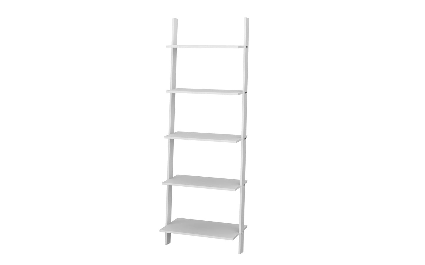 Manhattan Comfort Cooper 5-Shelf Floating Ladder Bookcase in White 192AMC6
