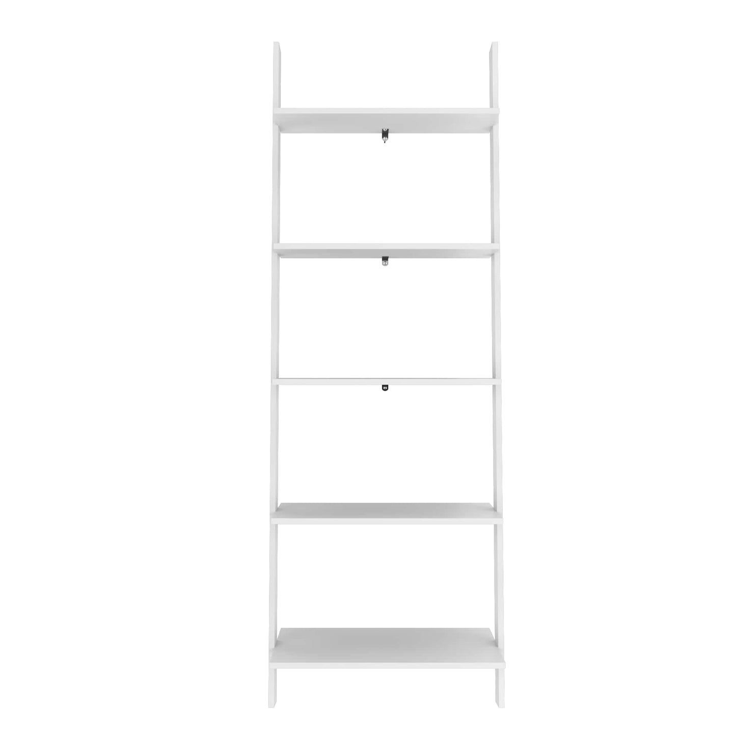 Manhattan Comfort Cooper 5-Shelf Floating Ladder Bookcase in White 192AMC6