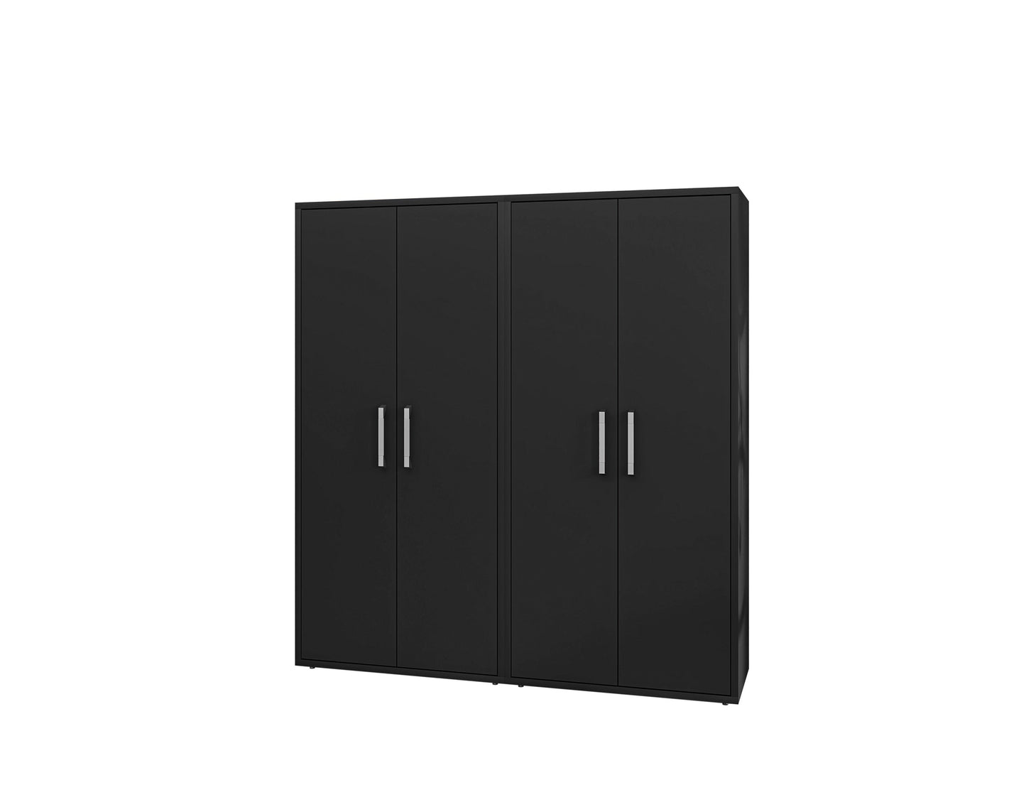 Manhattan Comfort Eiffel Storage Cabinet in Matte Black (Set of 2) 2-250BMC8