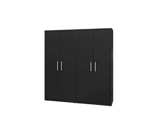Manhattan Comfort Eiffel Storage Cabinet in Matte Black (Set of 2) 2-250BMC8