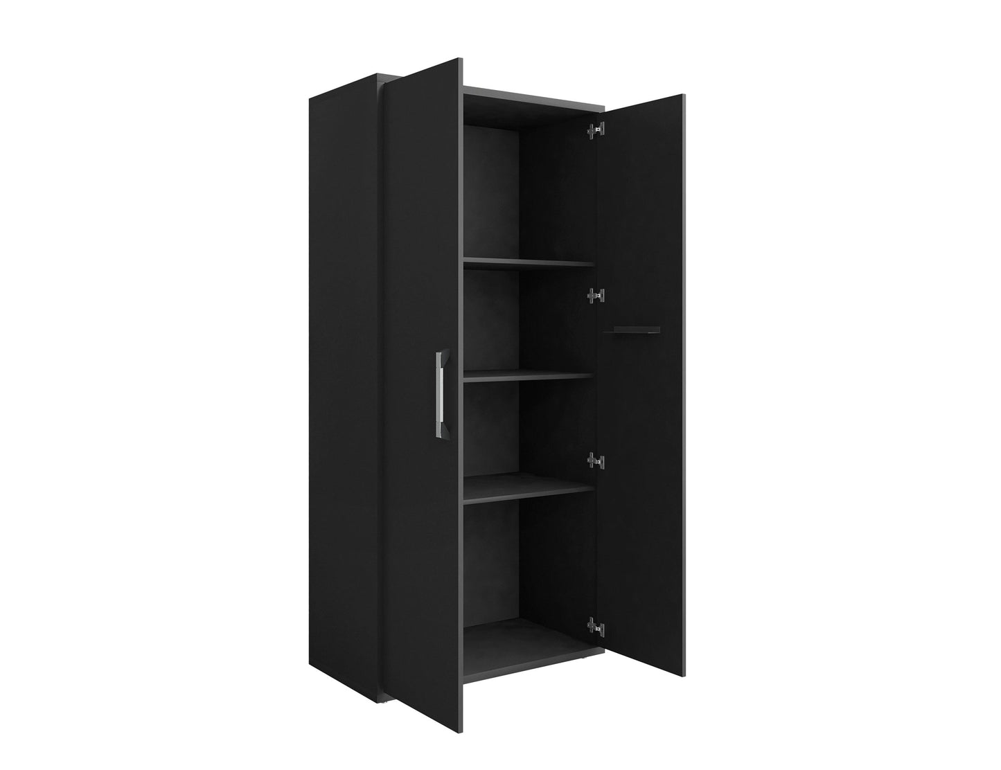 Manhattan Comfort Eiffel Storage Cabinet in Matte Black (Set of 2) 2-250BMC8