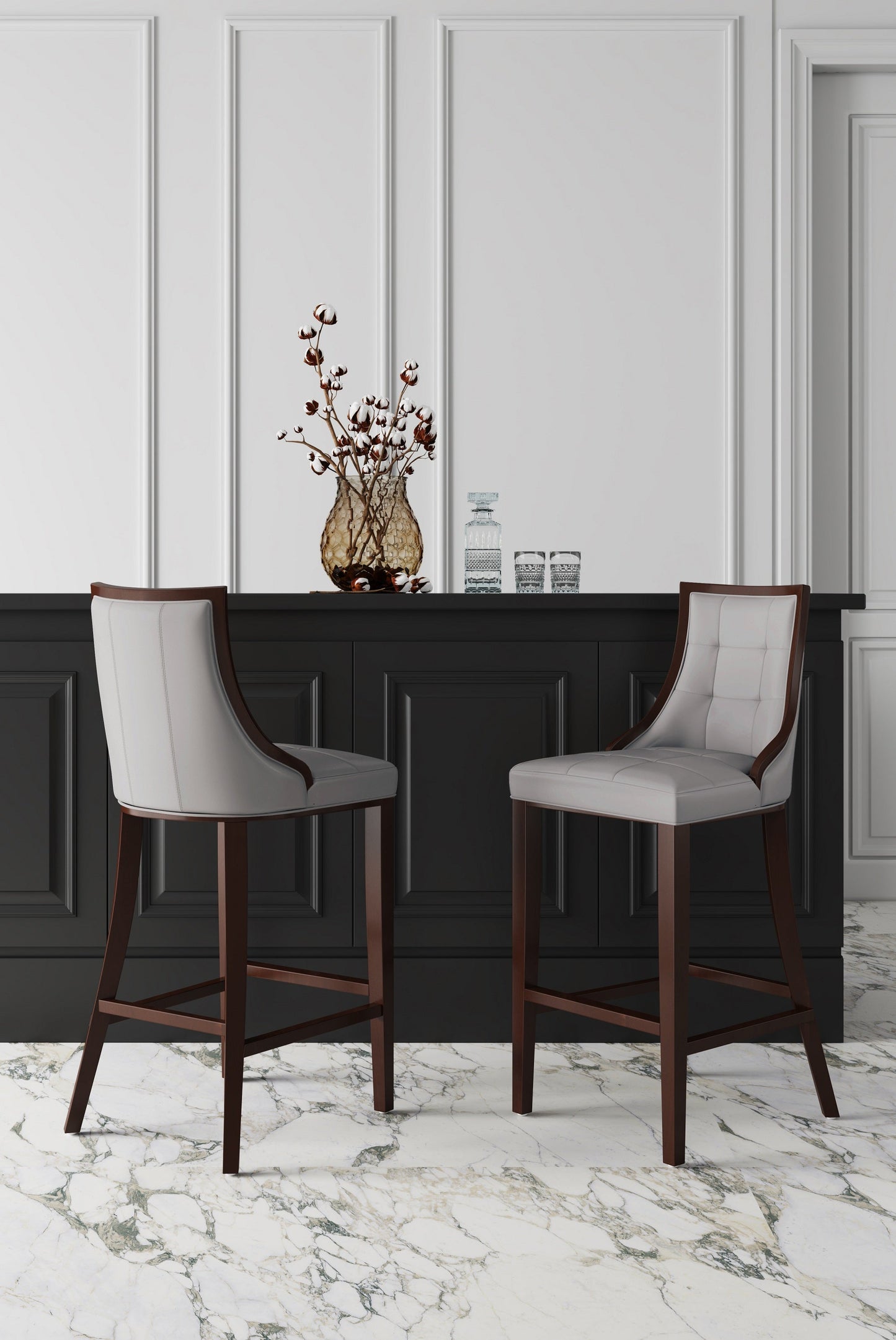 Manhattan Comfort Fifth Avenue Counter Height Bar Stool (Set of 2)