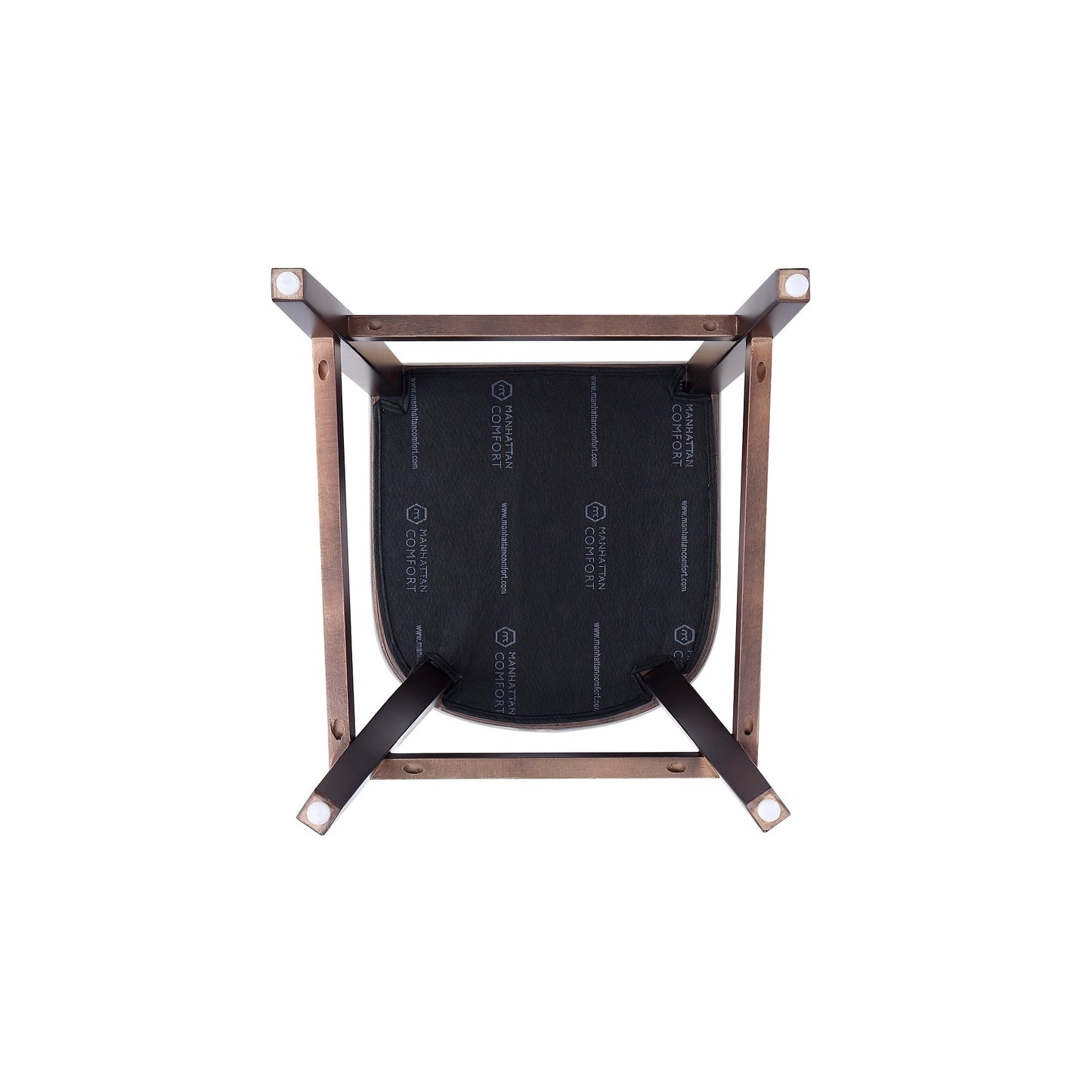 Manhattan Comfort Emperor 41 in. Walnut Beech Wood Bar Stool (Set of 2 or 3)