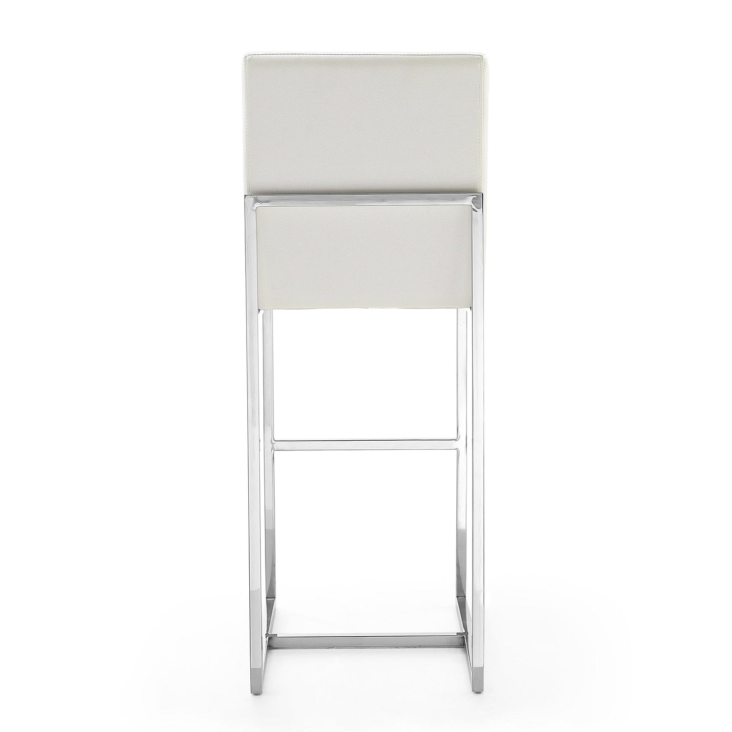 Manhattan Comfort Element 42.13 in. Polished Chrome Stainless Steel Bar Stool