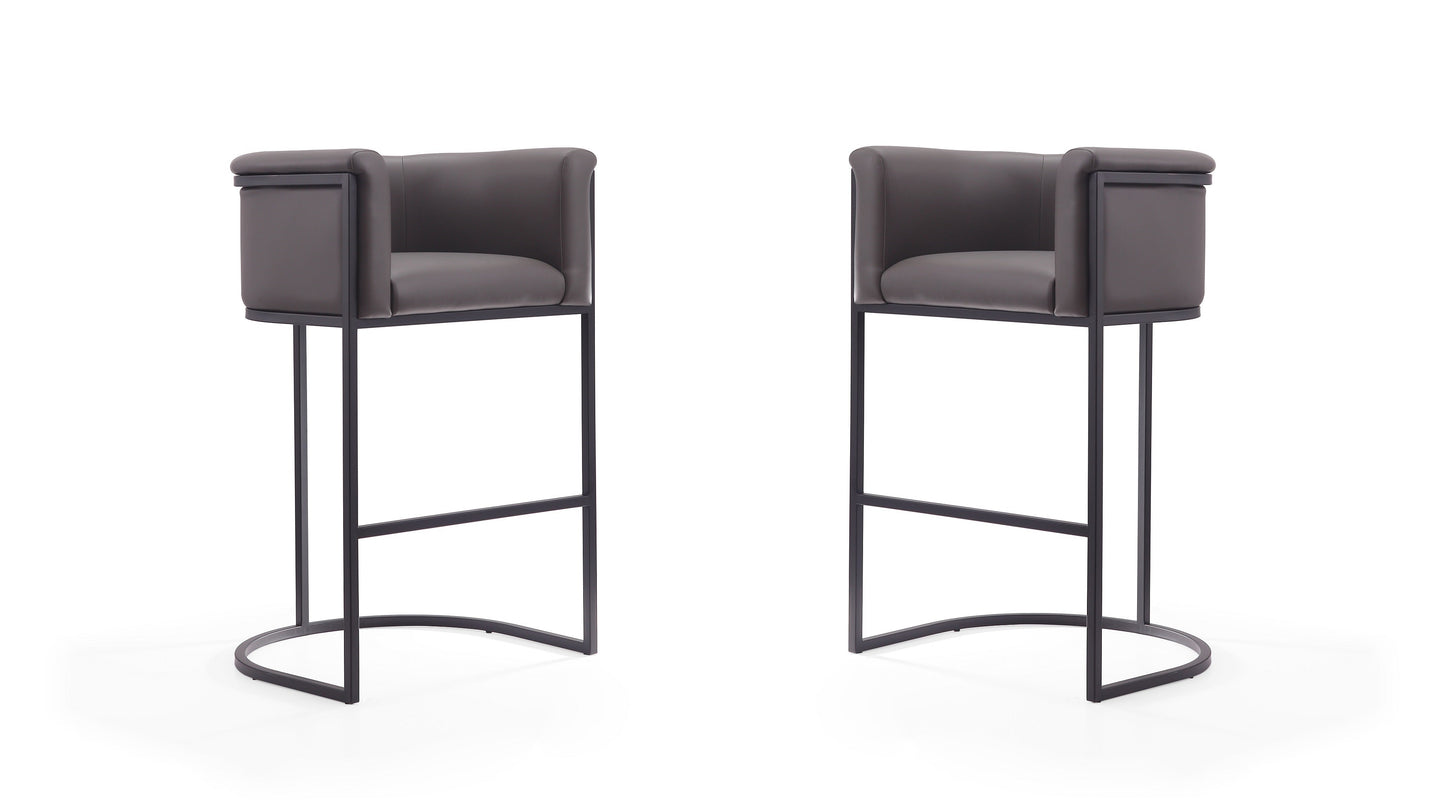 Manhattan Comfort Cosmopolitan 33.8 in. and 37.8 in. Metal Counter Height Bar Stool